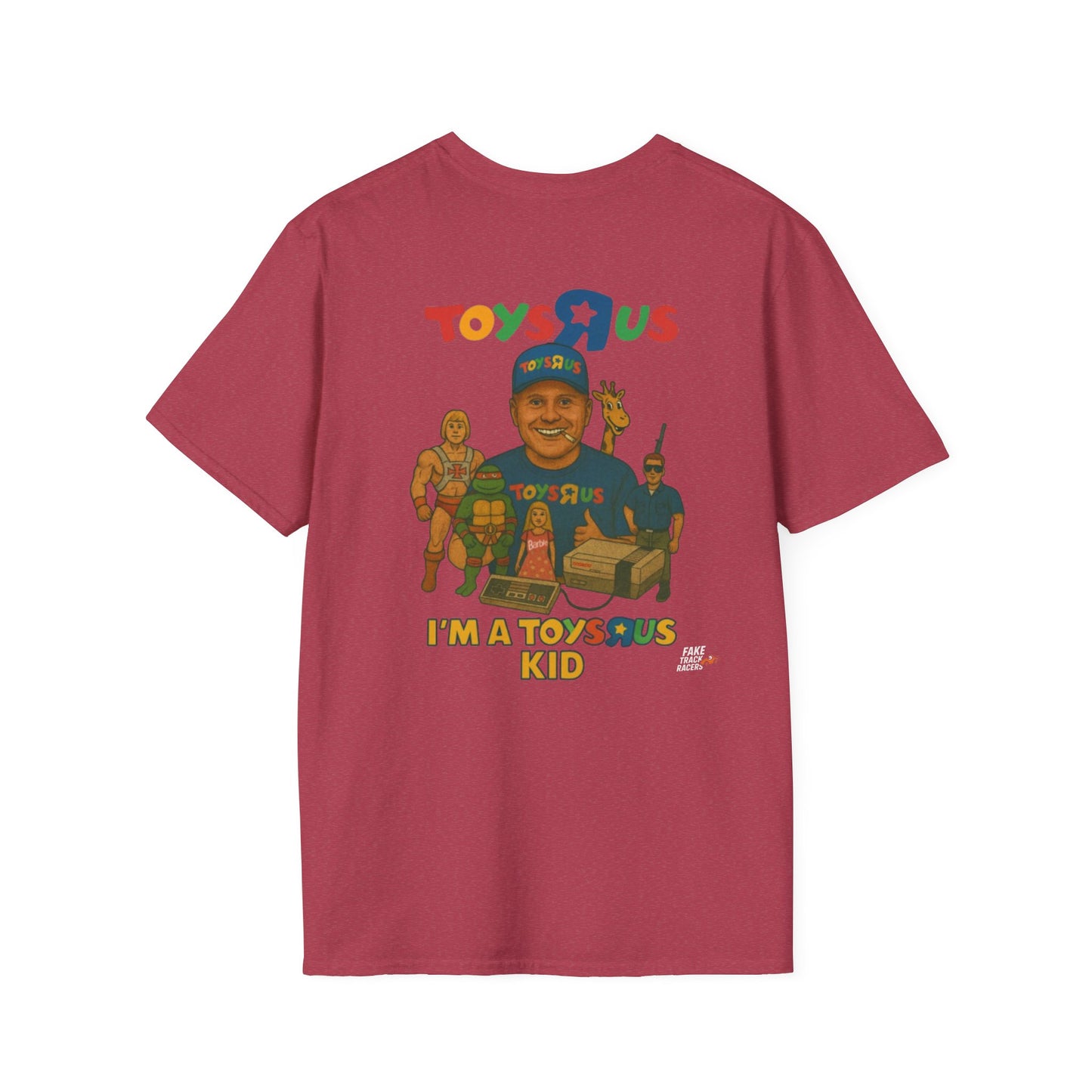 Vintage Style 90s Racing Tee Shirt BUDDY DINKKE Toys R Us Shirt Fake Track Racers