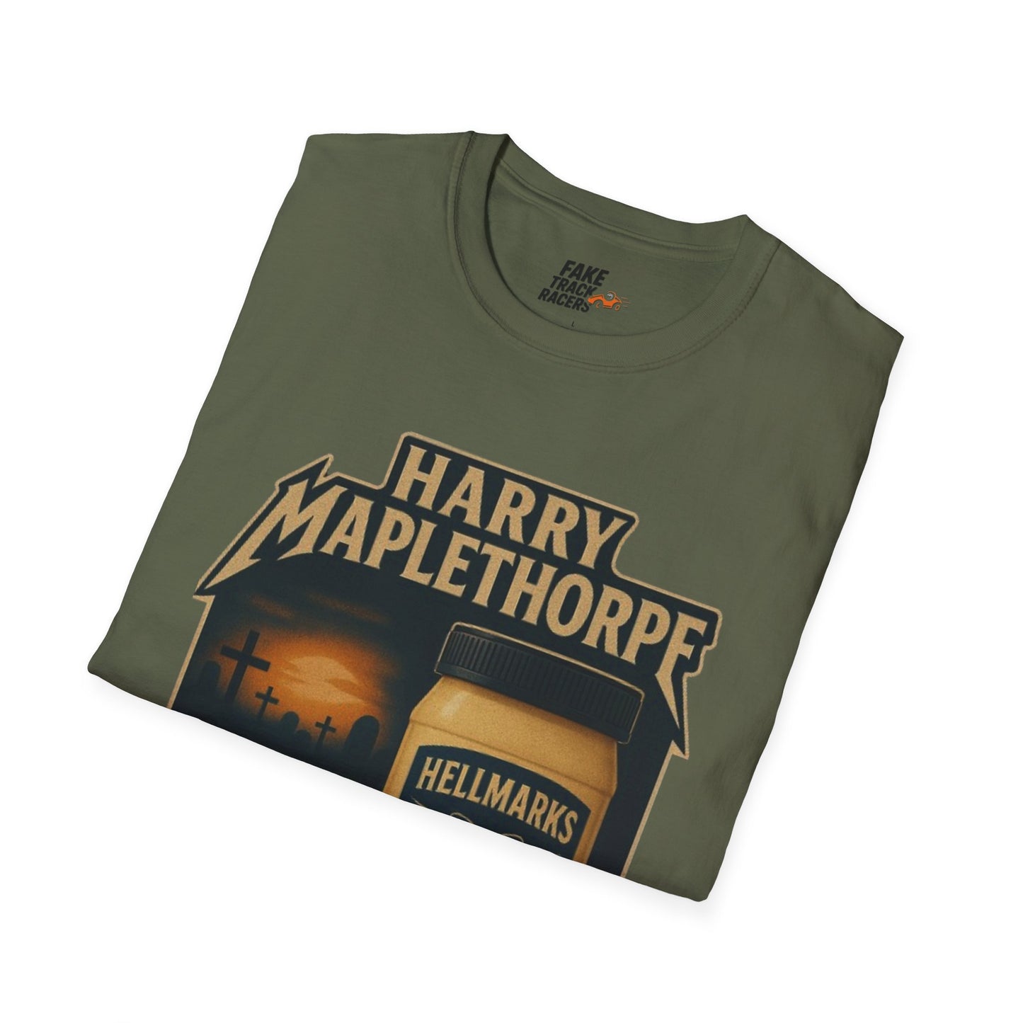 Vintage Style 90s Racing Tee Shirt HARRY MAPLETHORPE Hellmark's Fake Track Racers