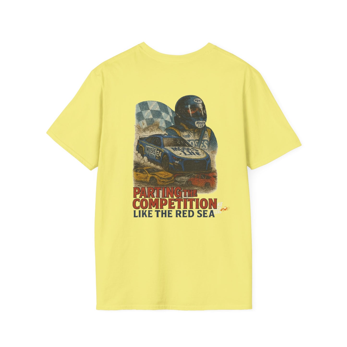 Vintage Style 90s Racing Tee Shirt CLINT SHARP MOSES LITE Fake Track Racers