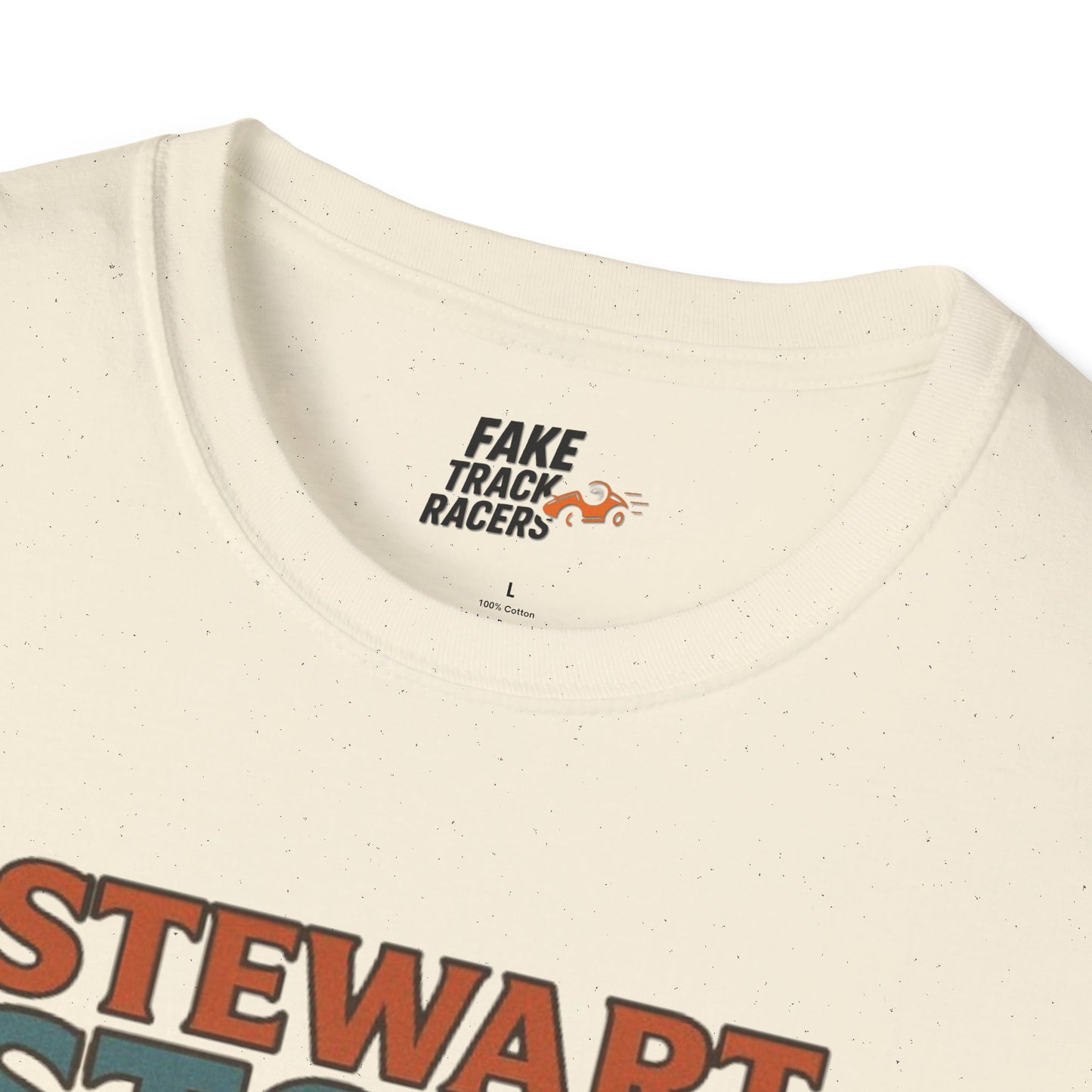 Vintage Style 90s Racing Tee Shirt STEWART STORM Wipe Boss Fake Track Racers