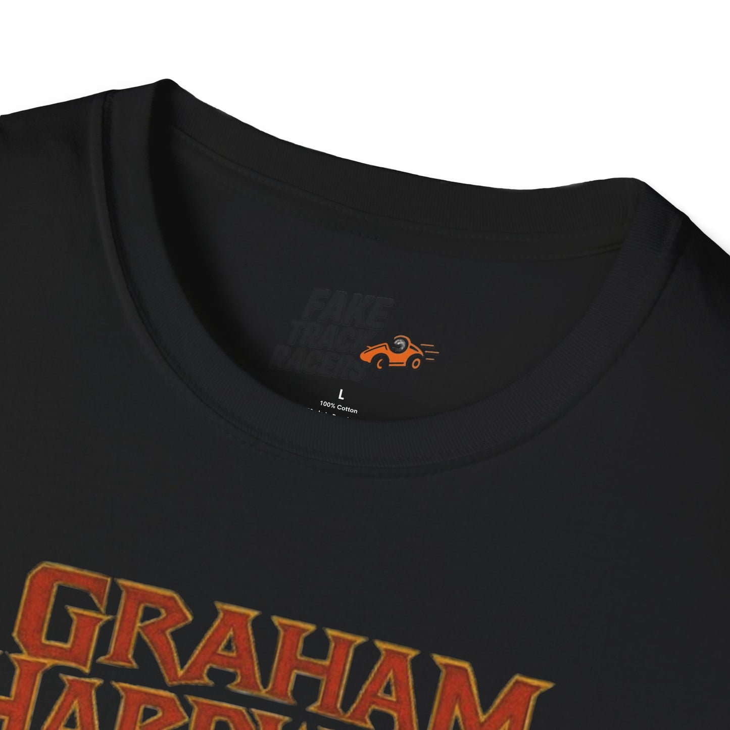 Vintage Style 90s Racing Tee Shirt GRAHAM HARDWICK AOL Fake Track Racers