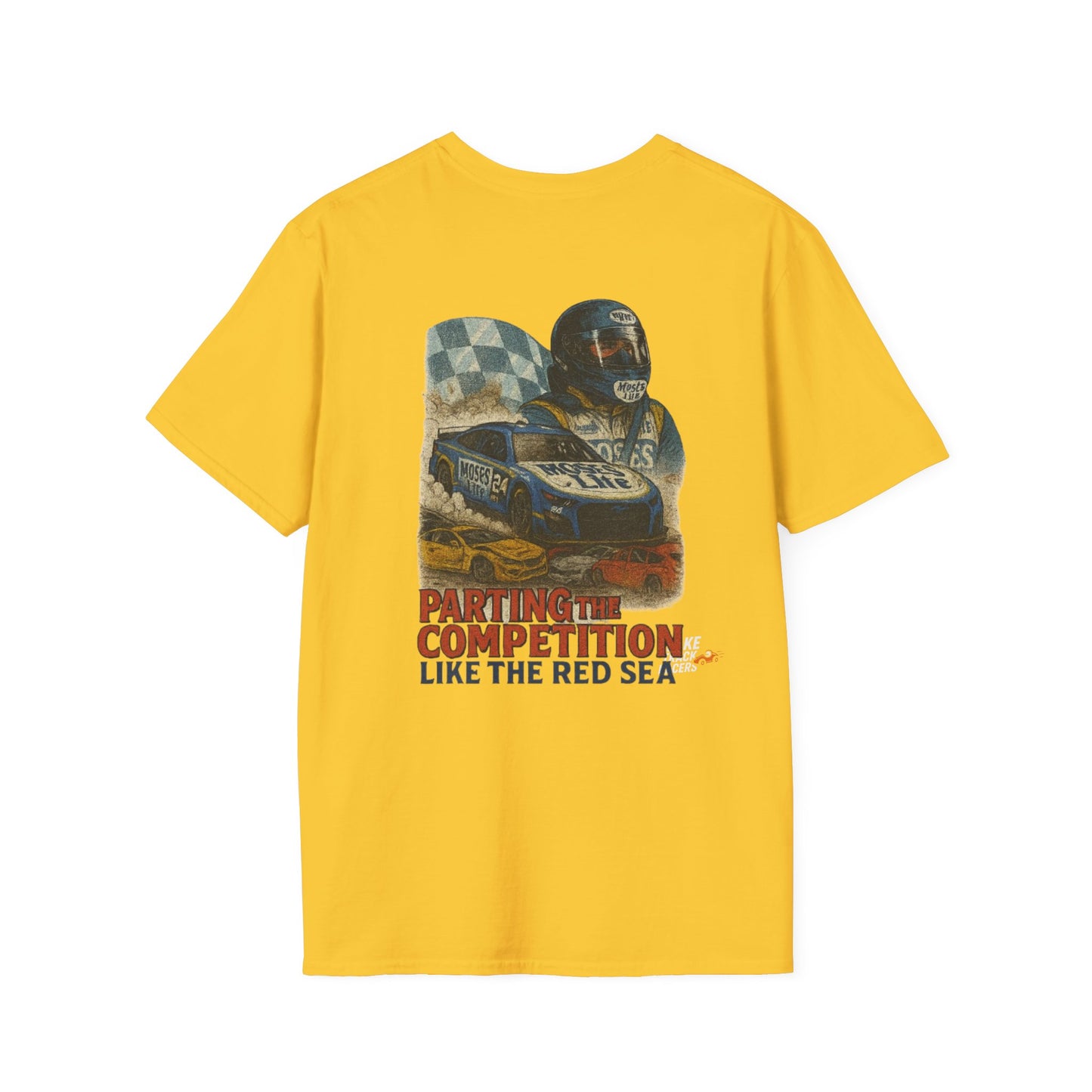 Vintage Style 90s Racing Tee Shirt CLINT SHARP MOSES LITE Fake Track Racers