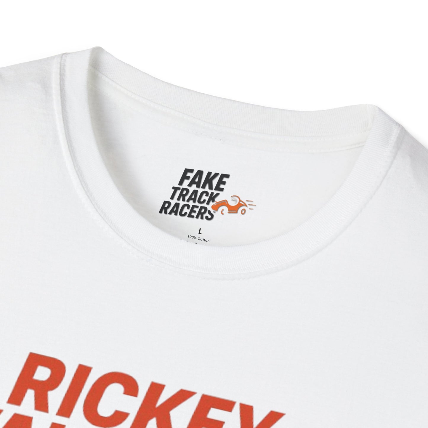 Vintage Style 90s Racing Tee Shirt RICKEY VALENTINE KMart Fake Track Racers