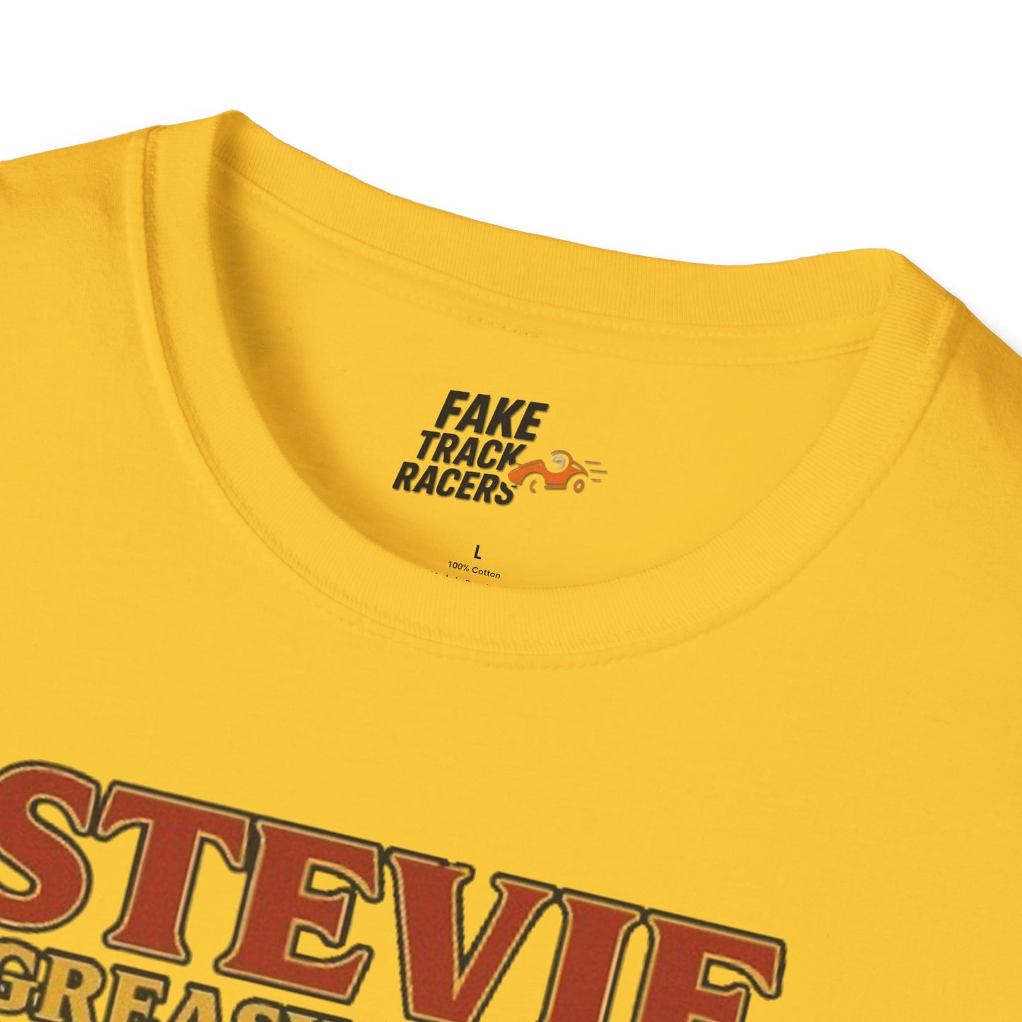 Vintage Style 90s Racing Tee Shirt STEVIE KREASY Whiskey Fake Track Racers