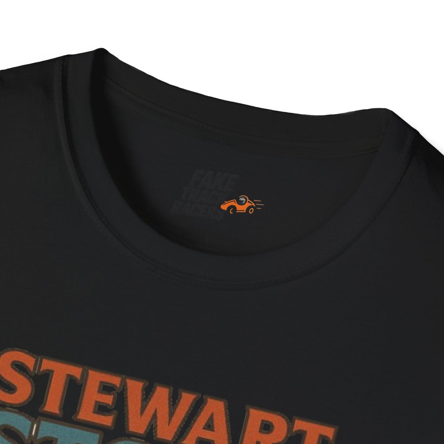 Vintage Style 90s Racing Tee Shirt STEWART STORM Wipe Boss Fake Track Racers