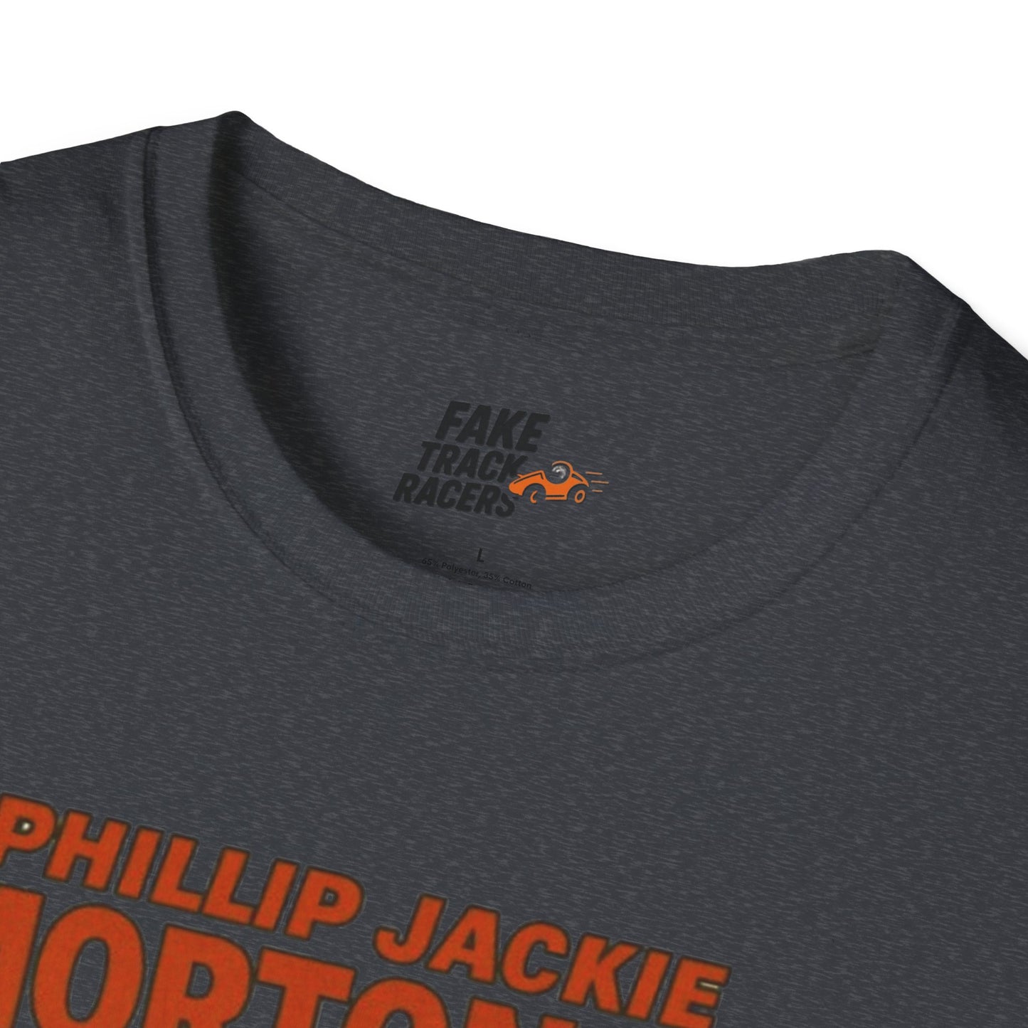 Vintage Style 90s Racing Tee Shirt PHILLIP JACKIE MORTON JR PW Fake Track Racers