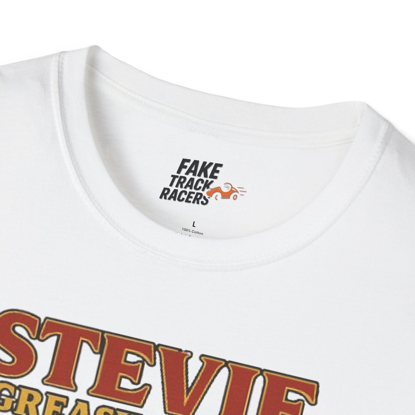 Vintage Style 90s Racing Tee Shirt STEVIE KREASY Whiskey Fake Track Racers