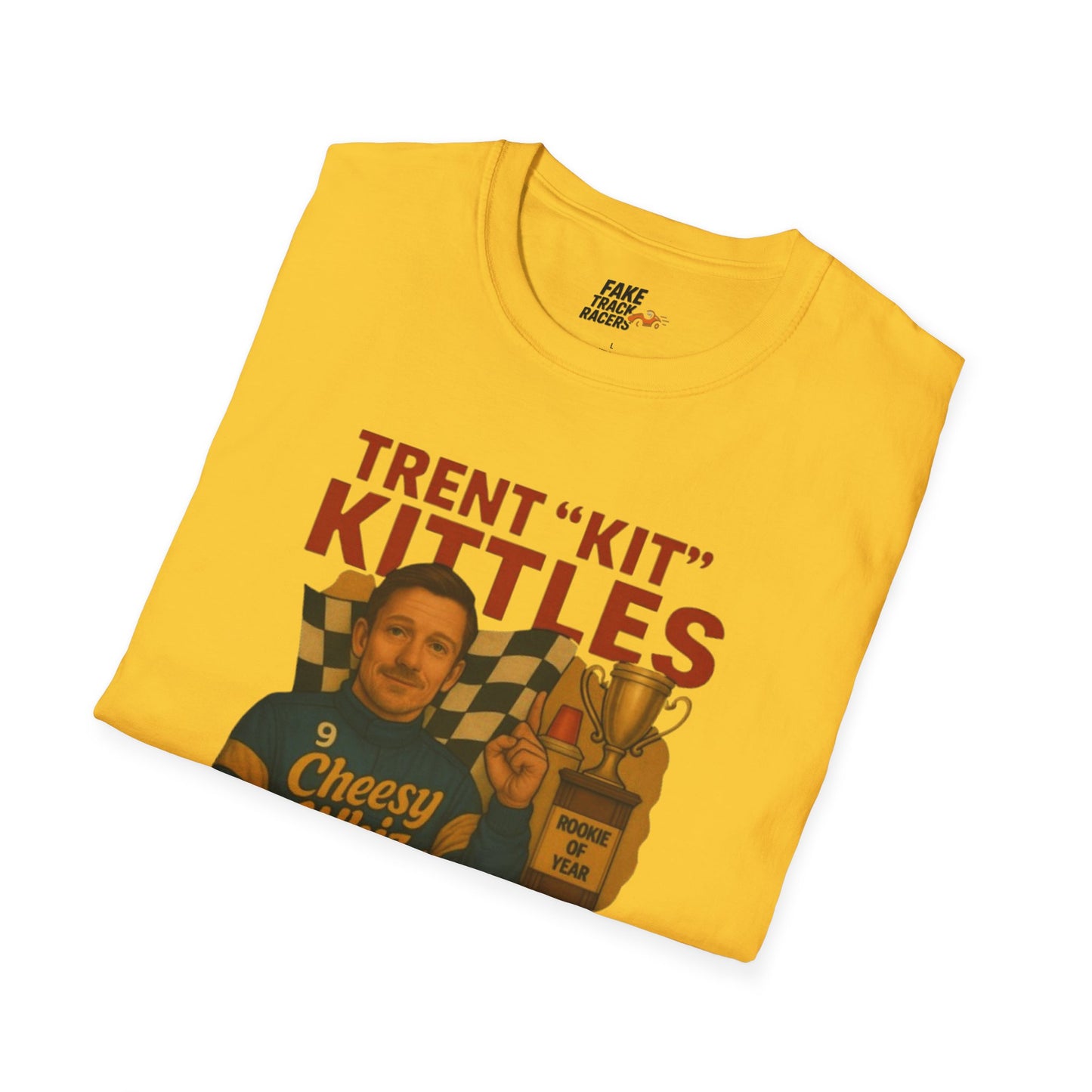 Vintage Style 90s Racing Tee Shirt TRENT KITTLES ROY Fake Track Racers
