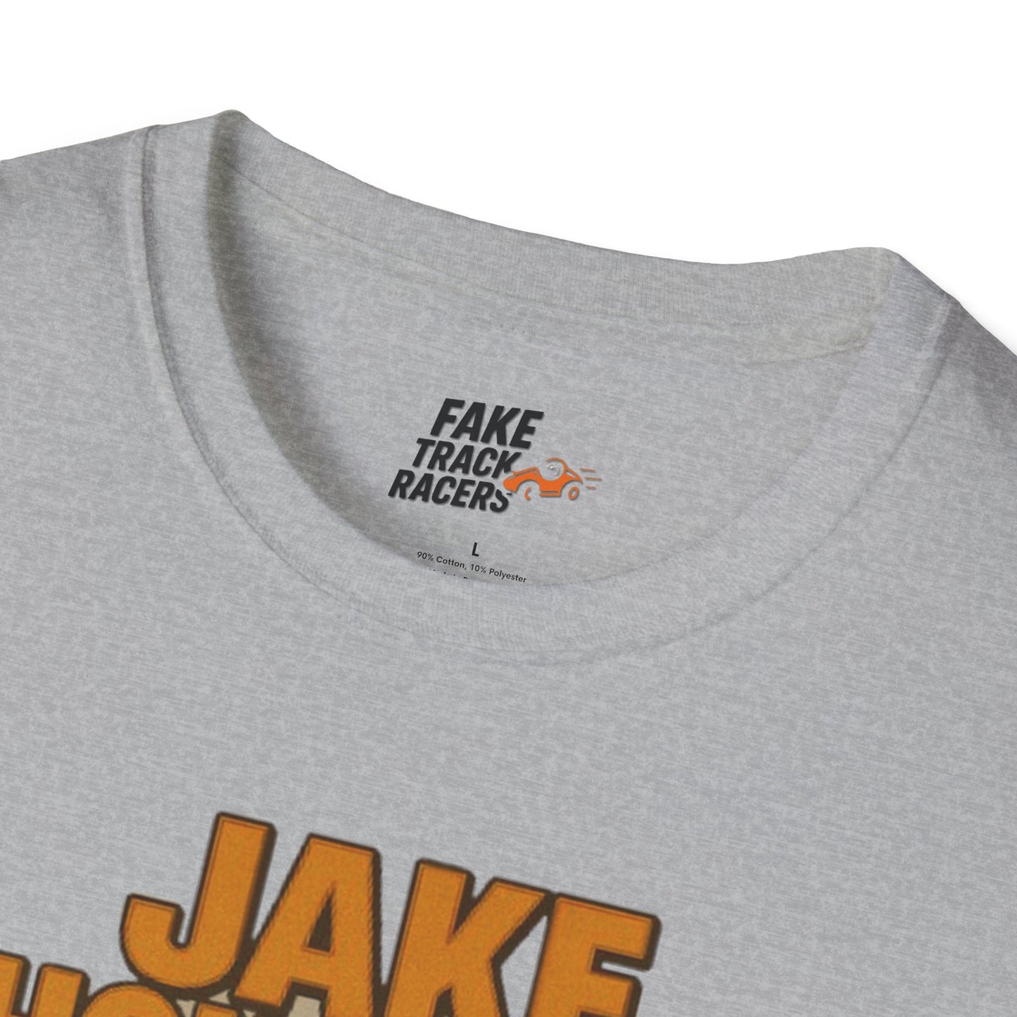 Vintage Style 90s Racing Tee Shirt JAKE OHOULAHAN Lucky Trinkets Fake Track Racers