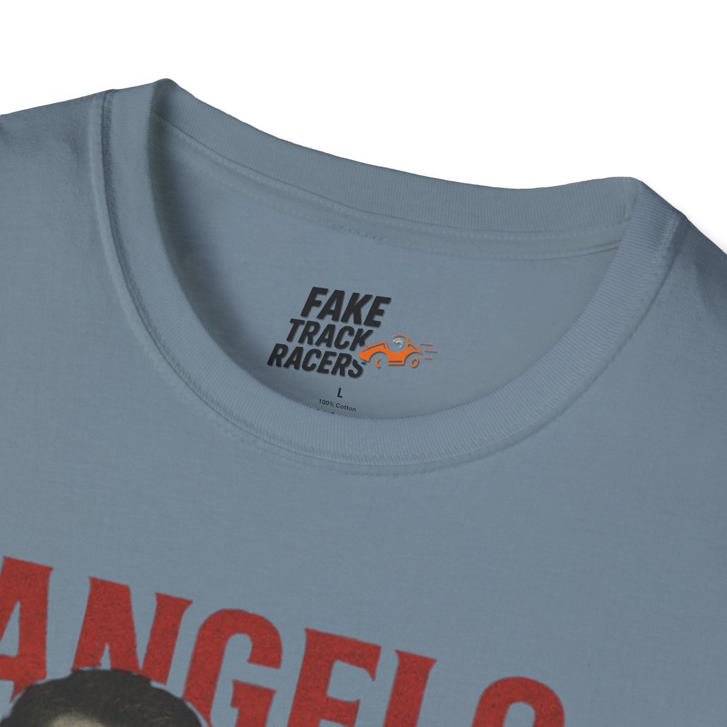 Vintage Style 90s Racing Tee Shirt ANGELO DILLINGHAM Ocean Pacific Fake Track Racers