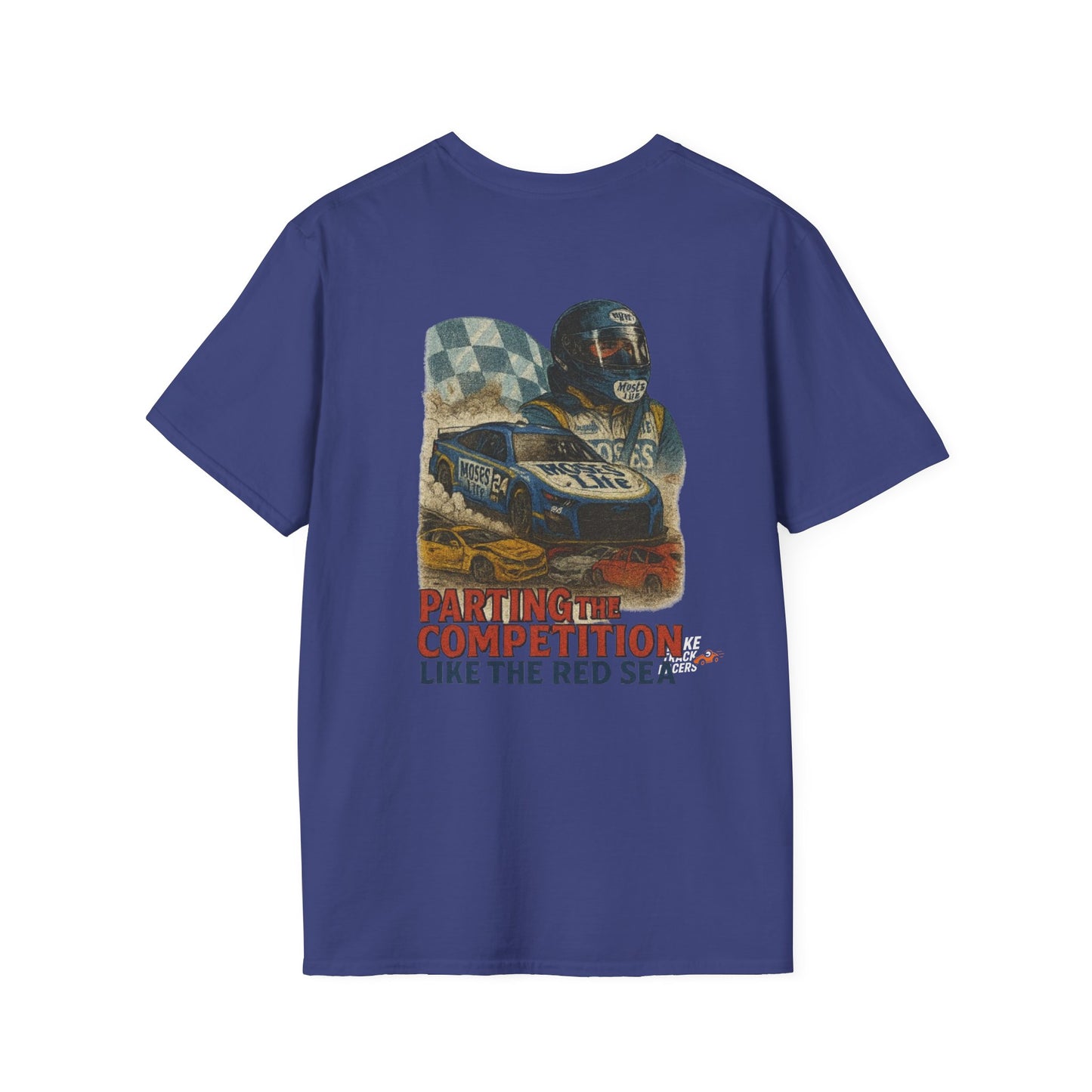 Vintage Style 90s Racing Tee Shirt CLINT SHARP MOSES LITE Fake Track Racers