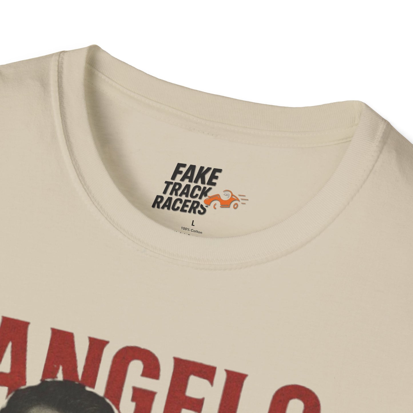 Vintage Style 90s Racing Tee Shirt ANGELO DILLINGHAM Ocean Pacific Fake Track Racers