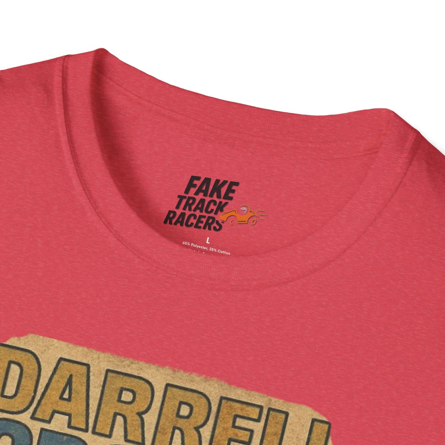 Vintage Style 90s Racing Tee Shirt DARRELL CROSBY Blockbuster Fake Track Racers