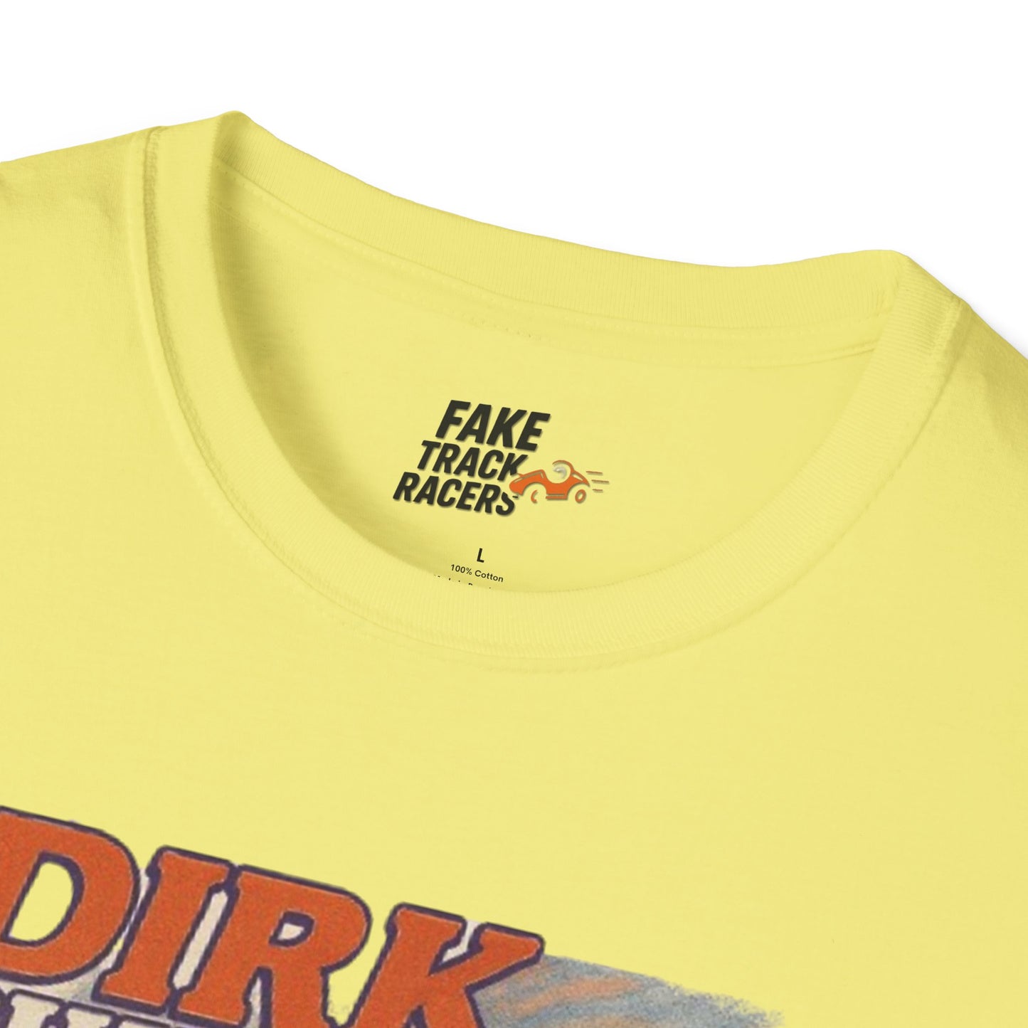 Vintage Style 90s Racing Tee DIRK CHUPWIPER DZ Fake Track Racers