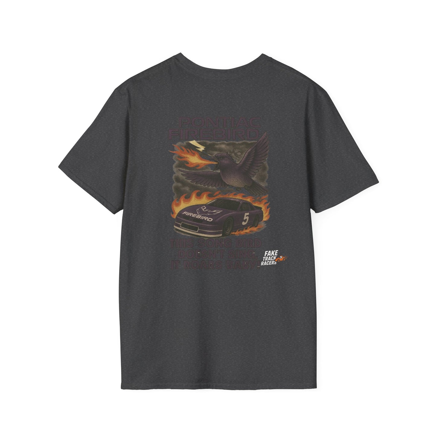 Vintage Style 90s Racing Tee Shirt BURT NIGHTINGALE Song Bird Fake Track Racers
