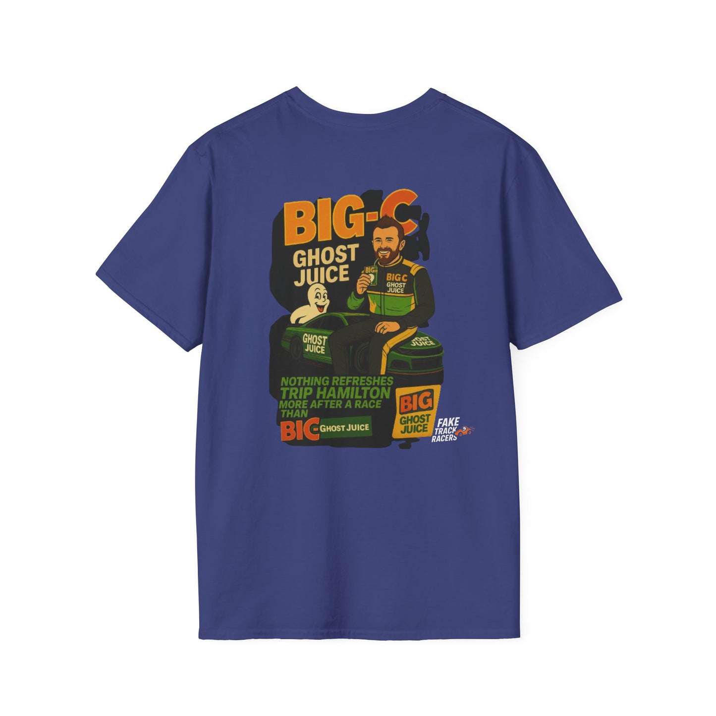 Vintage Style 90s Racing Tee Shirt TRIP HAMILTON BigC Fake Track Racers
