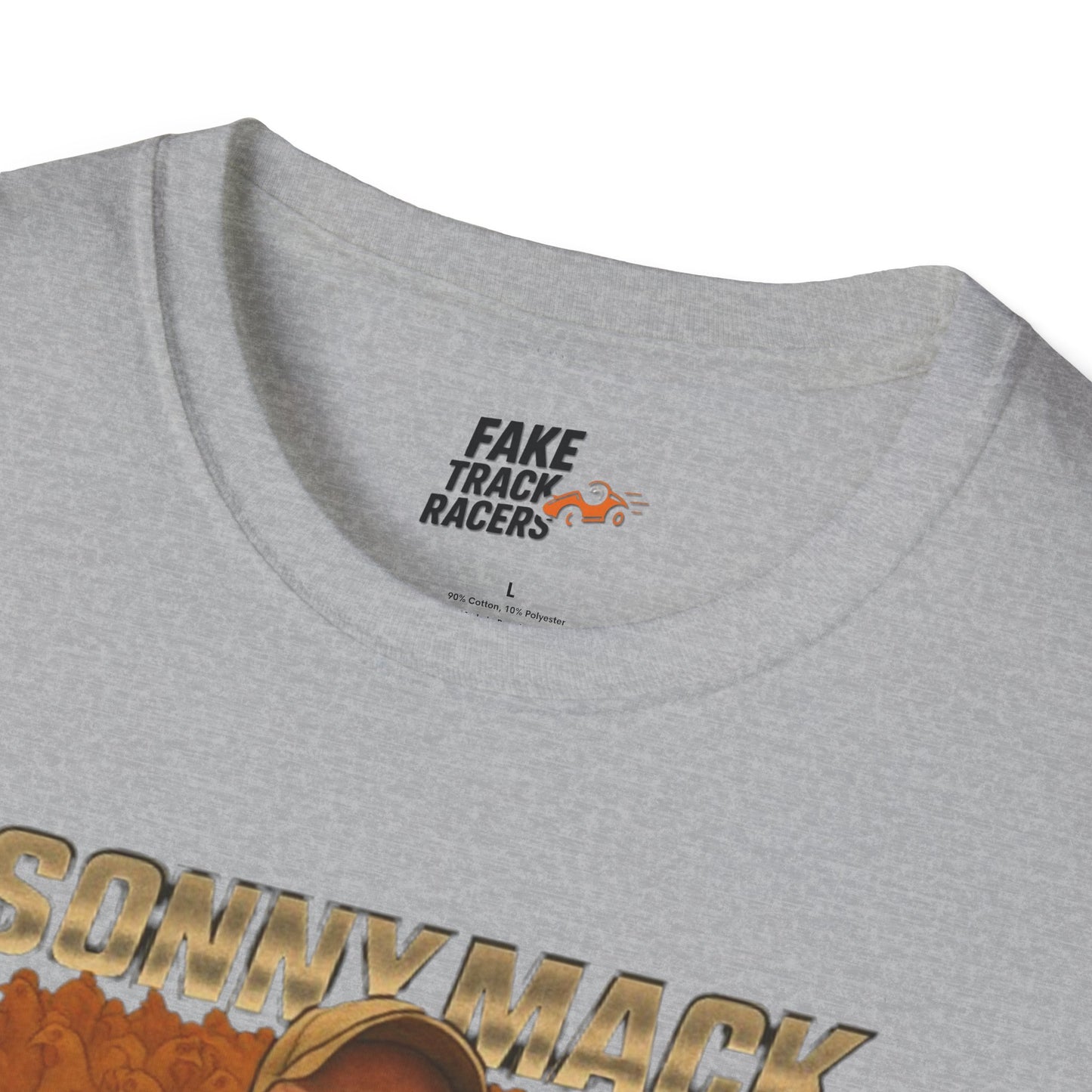 Vintage Style 90s Racing Tee Shirt SONNY MACK Mr Dinners Fake Track Racers