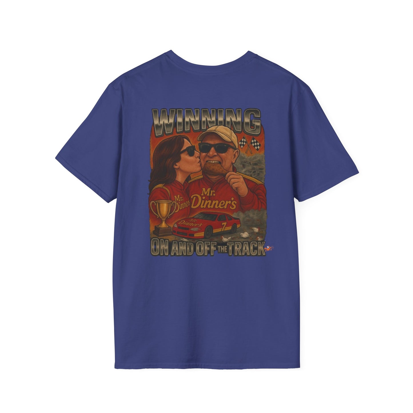 Vintage Style 90s Racing Tee Shirt SONNY MACK Mr Dinners Fake Track Racers