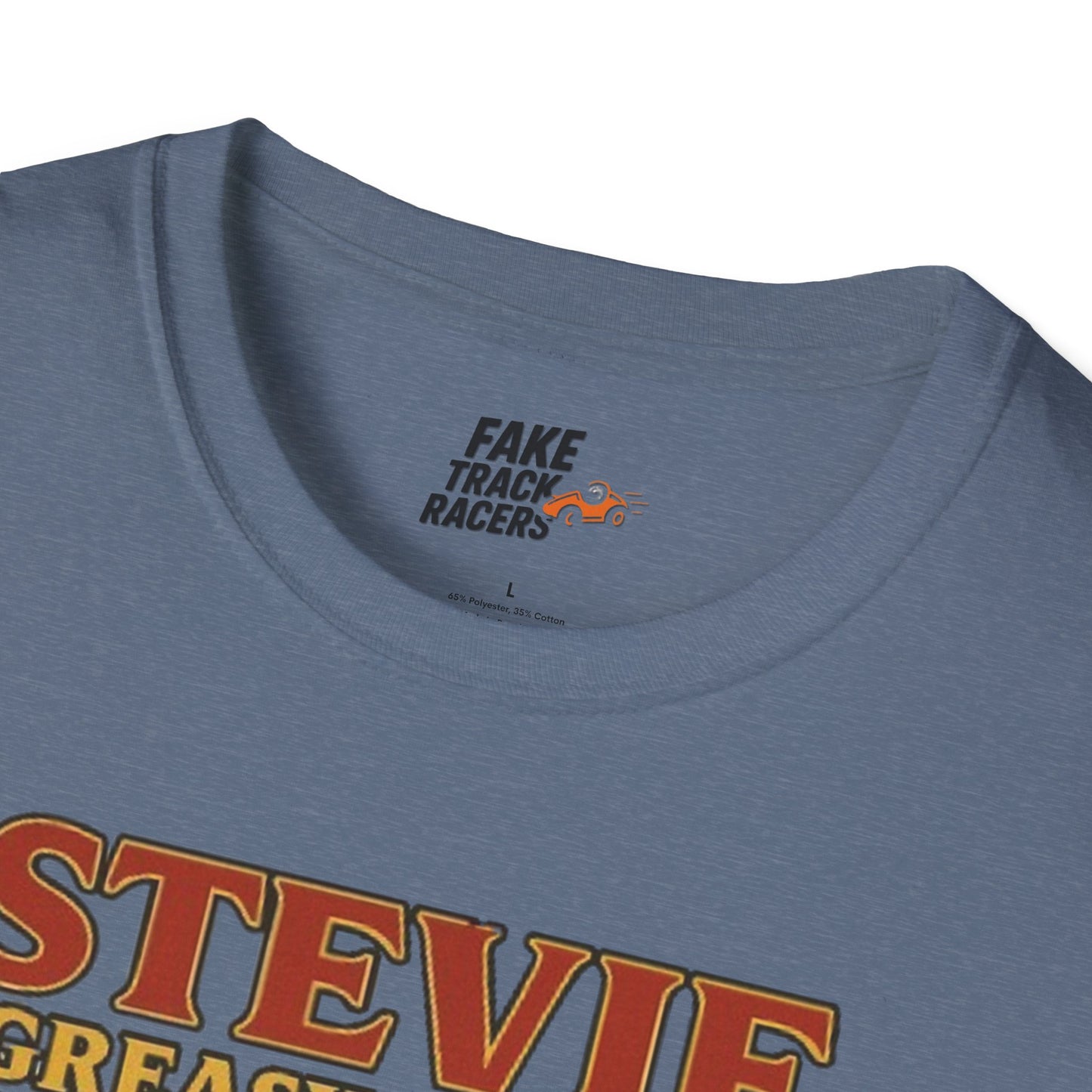 Vintage Style 90s Racing Tee Shirt STEVIE KREASY Whiskey Fake Track Racers