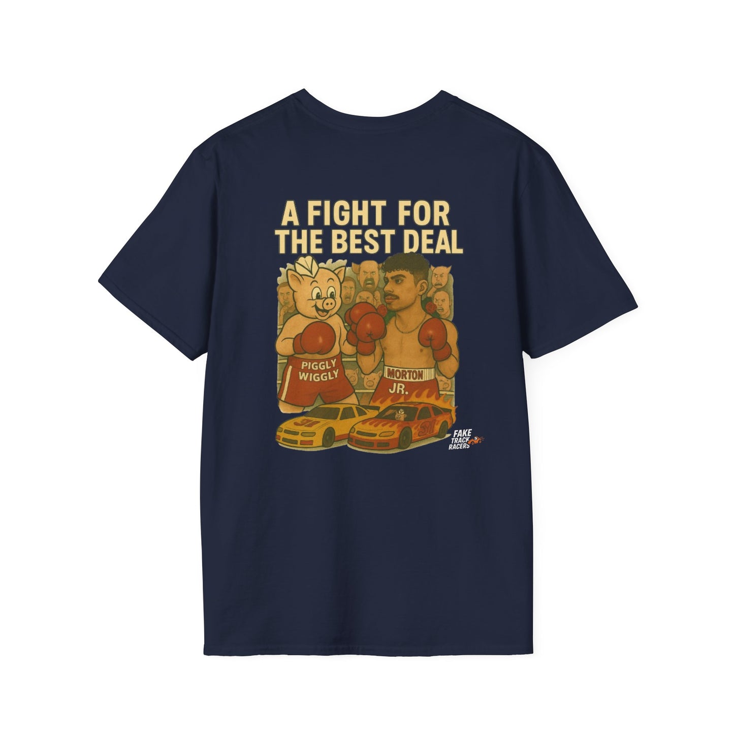 Vintage Style 90s Racing Tee Shirt PHILLIP JACKIE MORTON JR PW Fake Track Racers