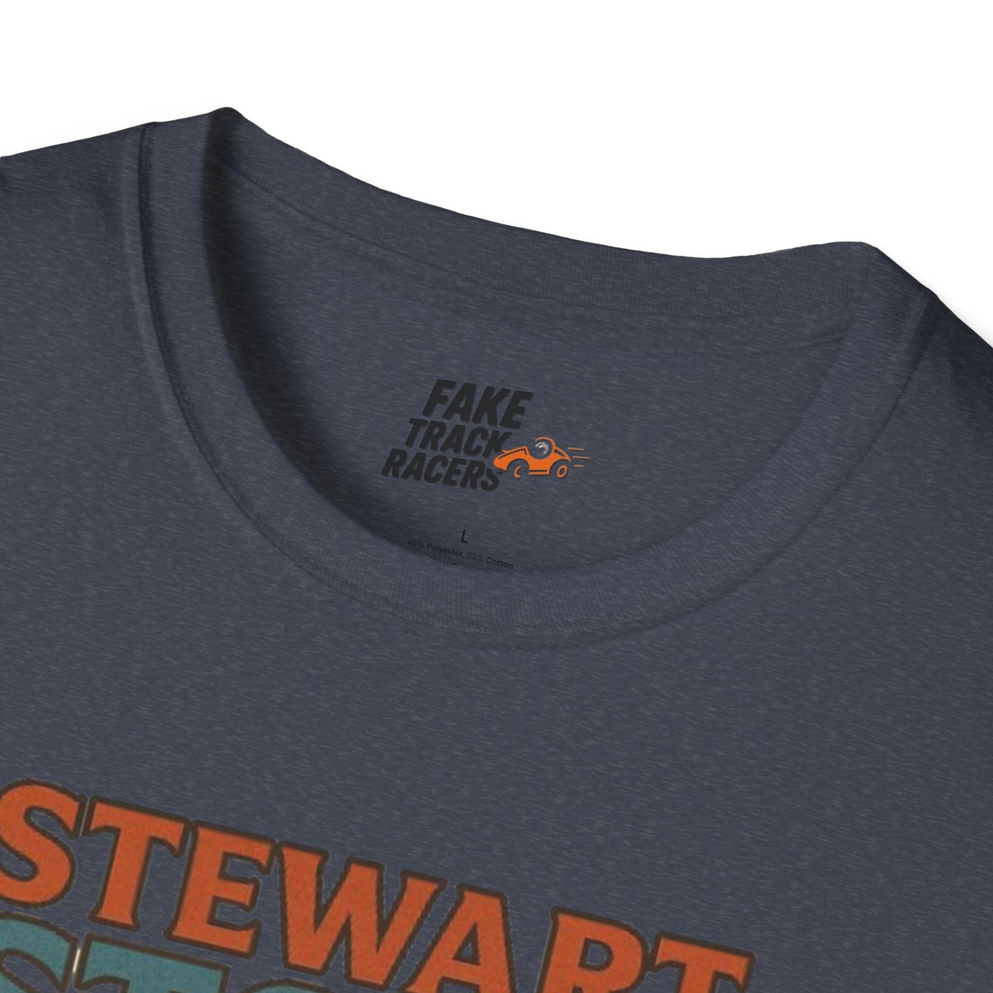 Vintage Style 90s Racing Tee Shirt STEWART STORM Wipe Boss Fake Track Racers