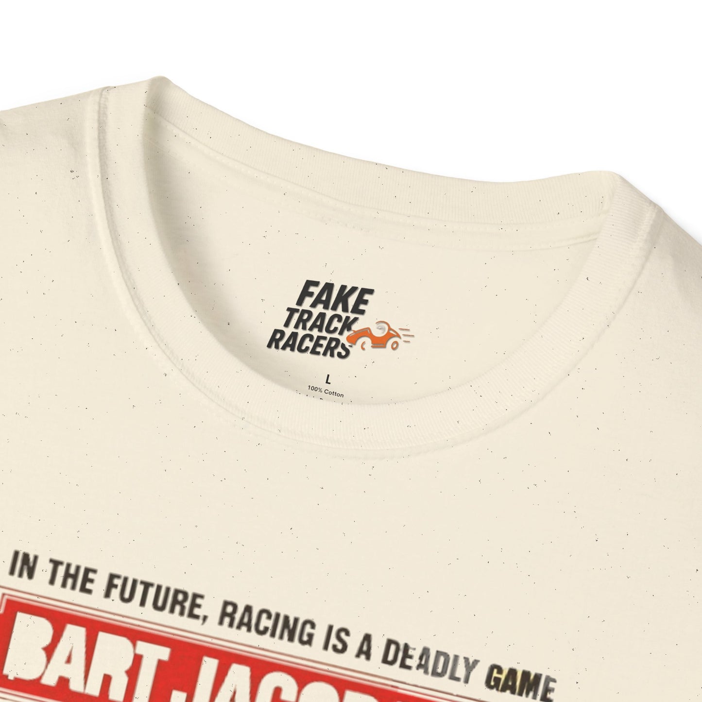 Vintage Style 90s Racing Tee Shirt BART JACOBSON Baddest Fake Track Racers