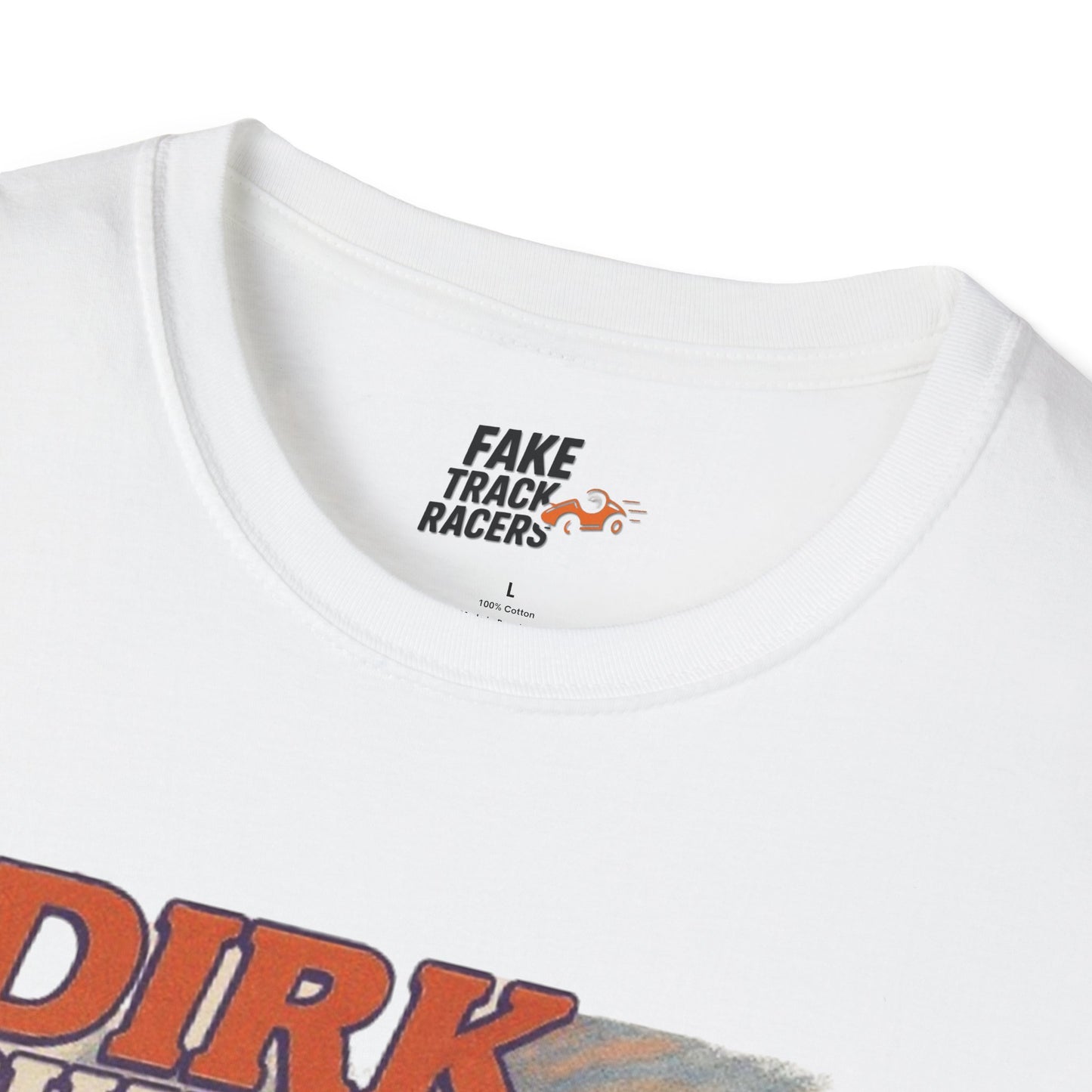 Vintage Style 90s Racing Tee DIRK CHUPWIPER DZ Fake Track Racers