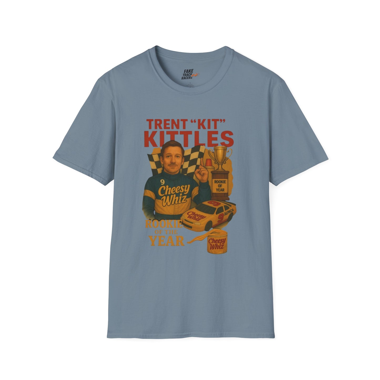 Vintage Style 90s Racing Tee Shirt TRENT KITTLES ROY Fake Track Racers