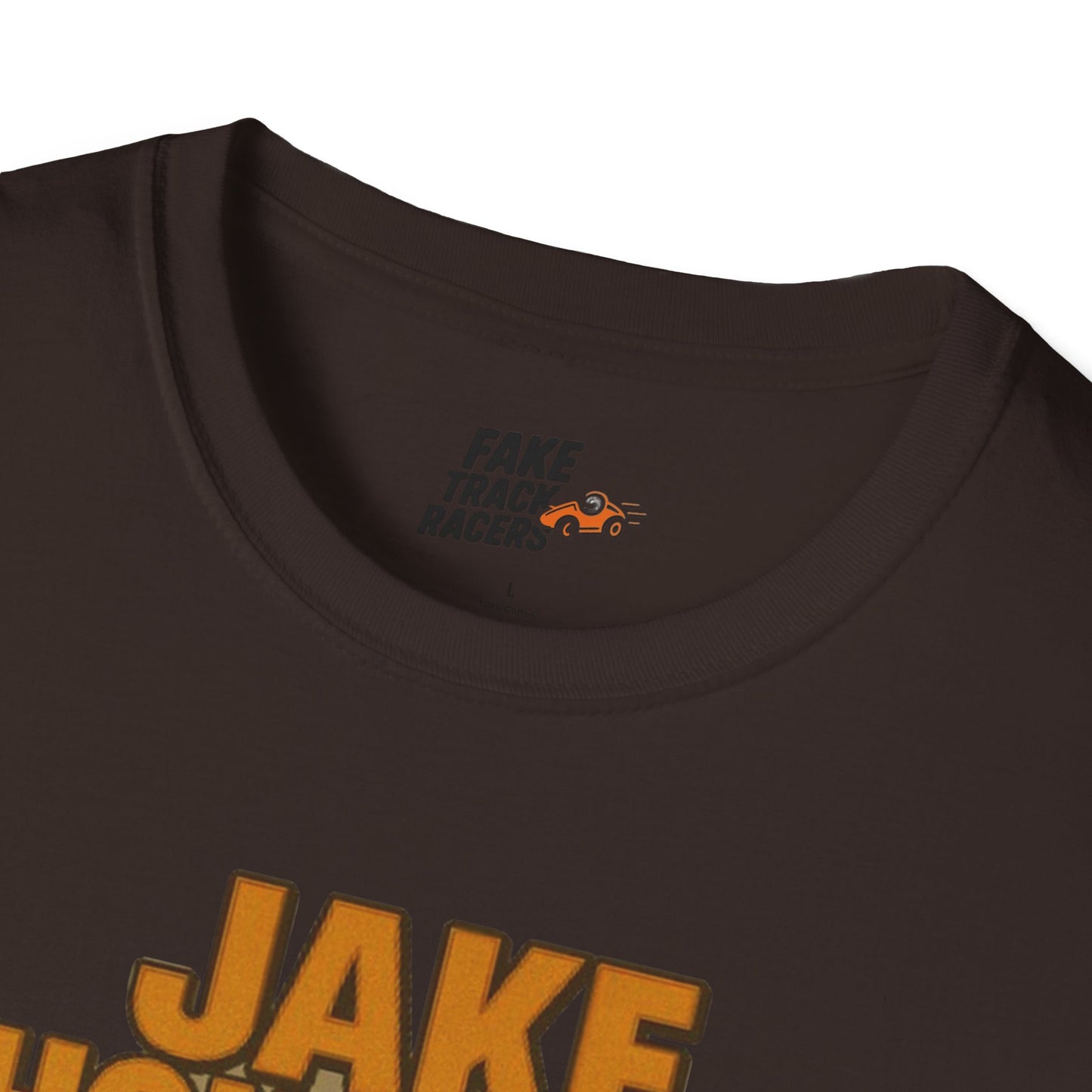Vintage Style 90s Racing Tee Shirt JAKE OHOULAHAN Lucky Trinkets Fake Track Racers