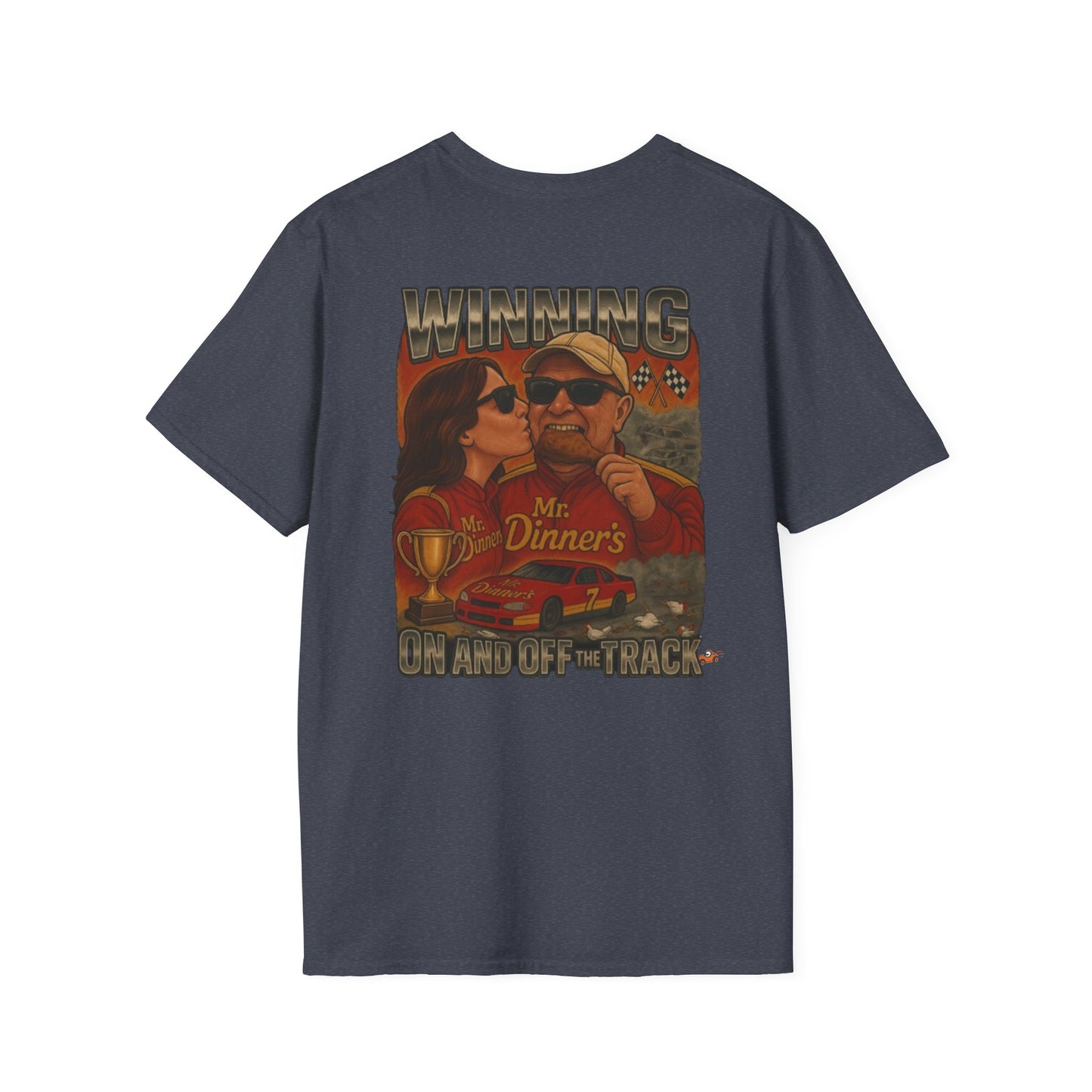 Vintage Style 90s Racing Tee Shirt SONNY MACK Mr Dinners Fake Track Racers