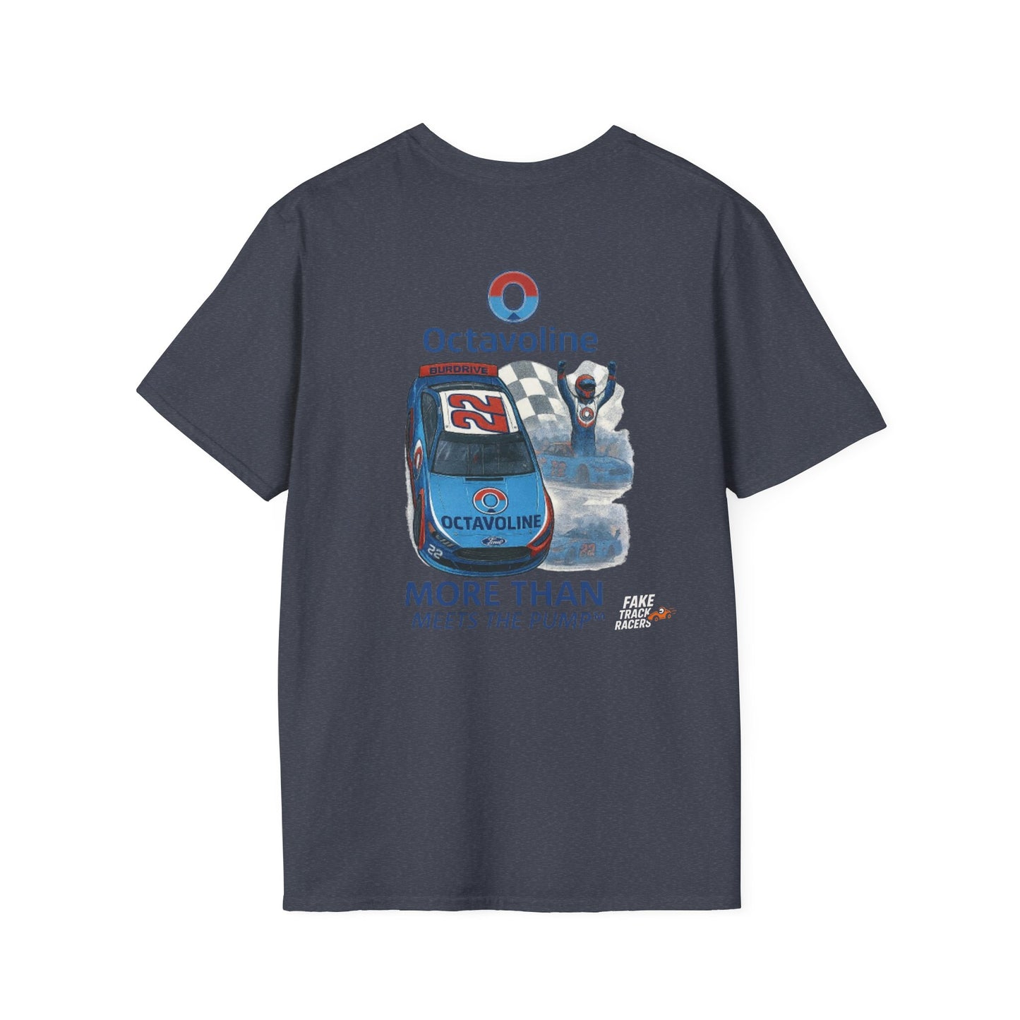 Vintage Style 90s Racing Tee Shirt SPARKY FRANKLIN OCTAVOLINE Fake Track Racers