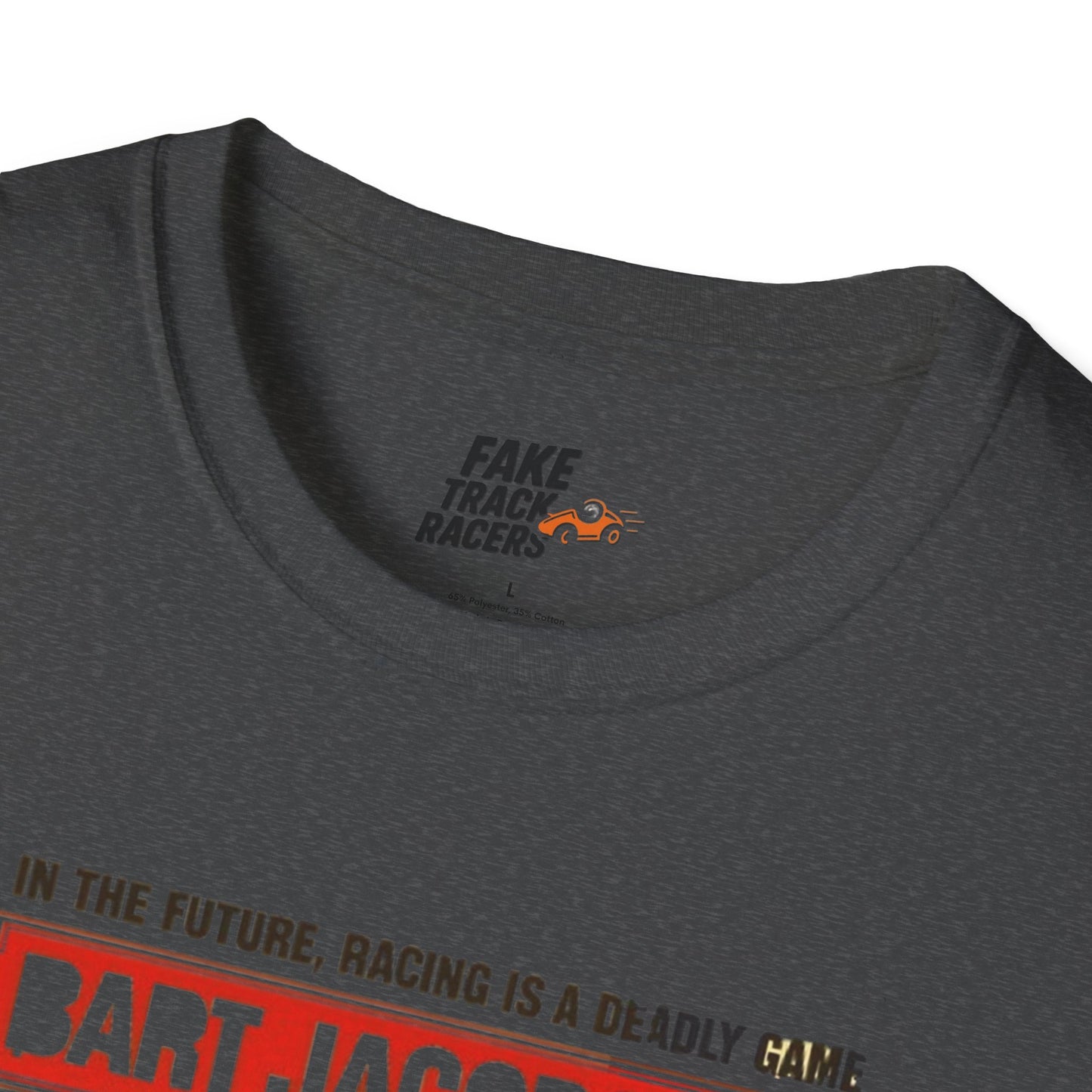 Vintage Style 90s Racing Tee Shirt BART JACOBSON Baddest Fake Track Racers