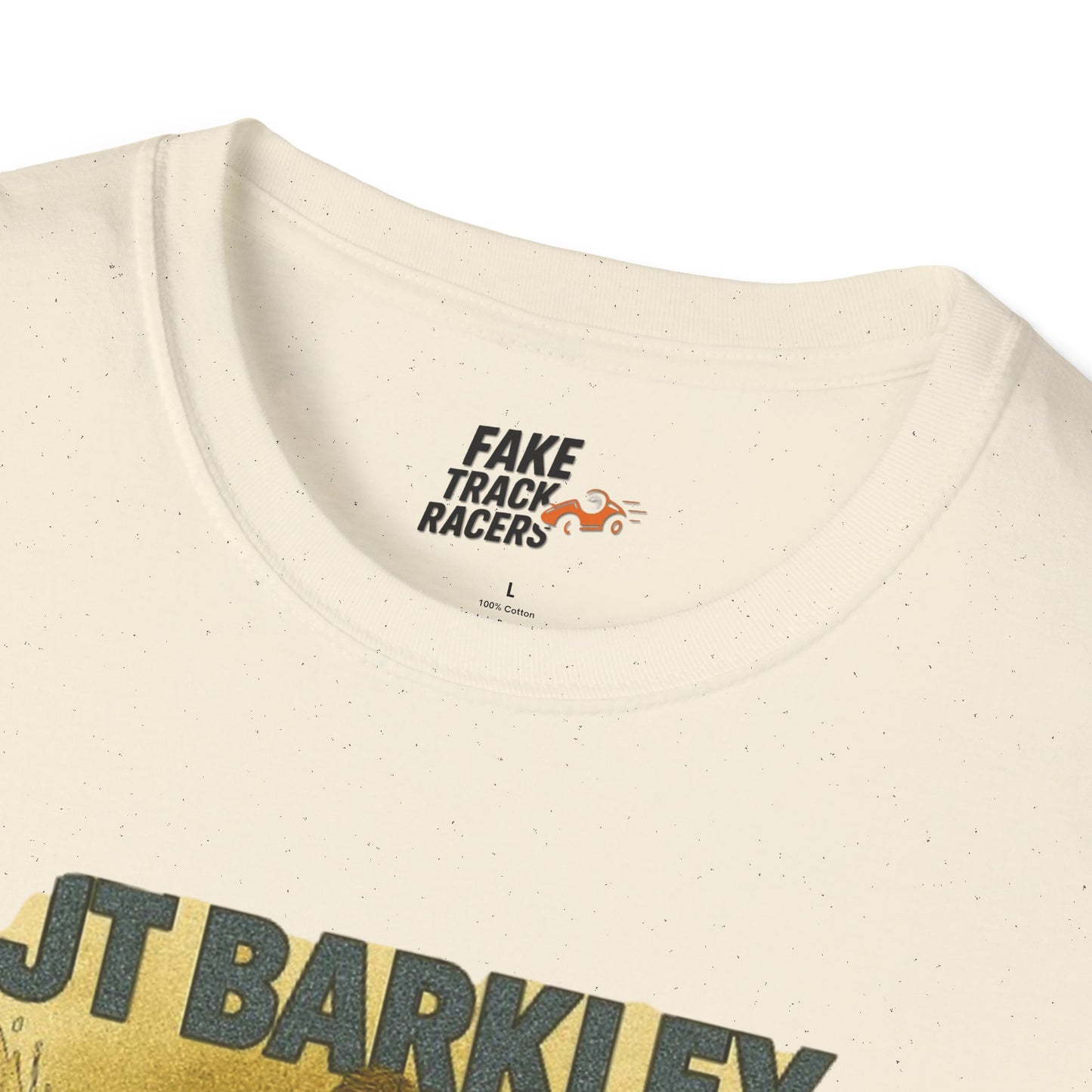 Vintage Style 90s Racing Tee Shirt JT BARKLEY Champion Shirt Fake Track Racers