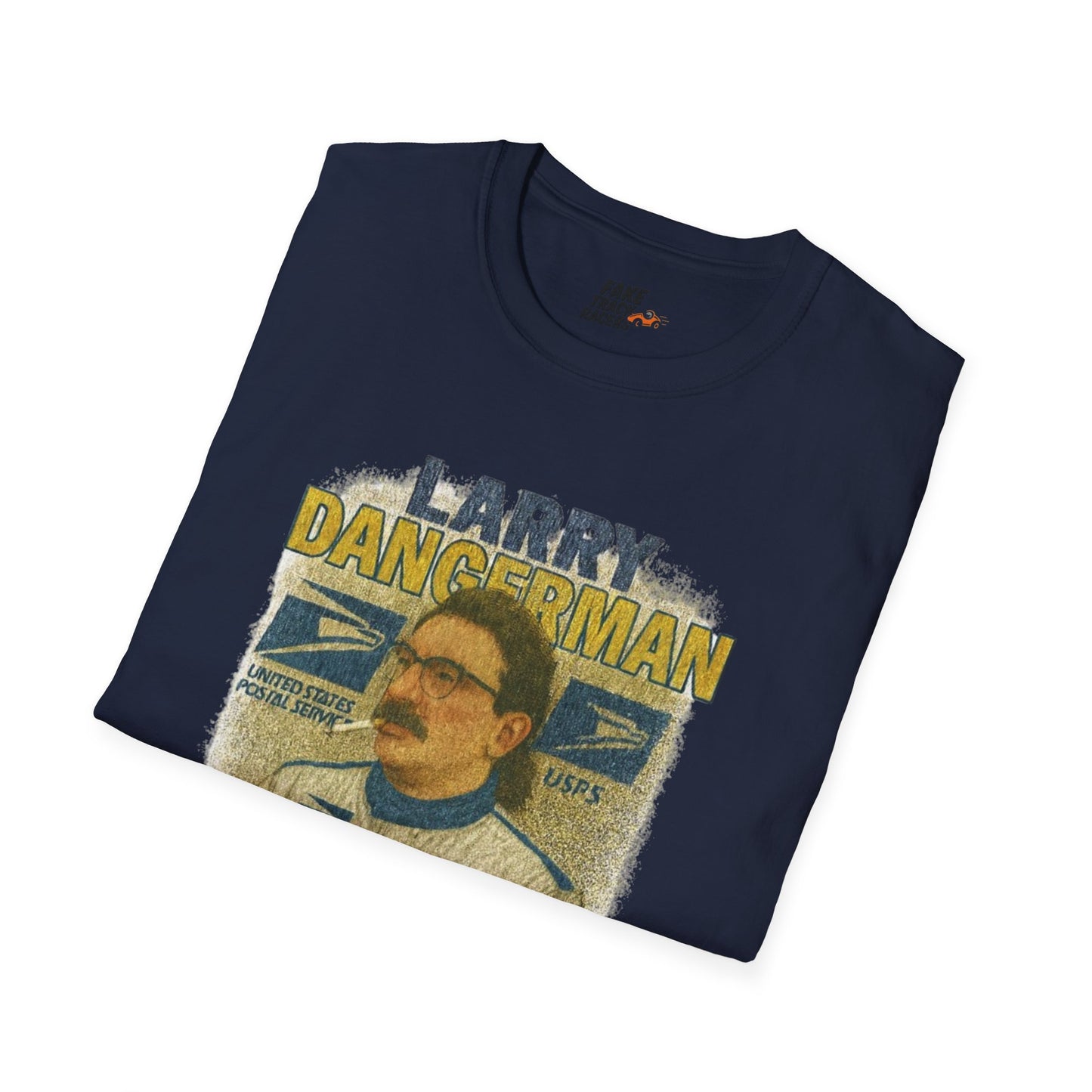 Vintage Style 90s Racing Tee Shirt LARRY DANGERMAN Deliver Shirt Fake Track Racers