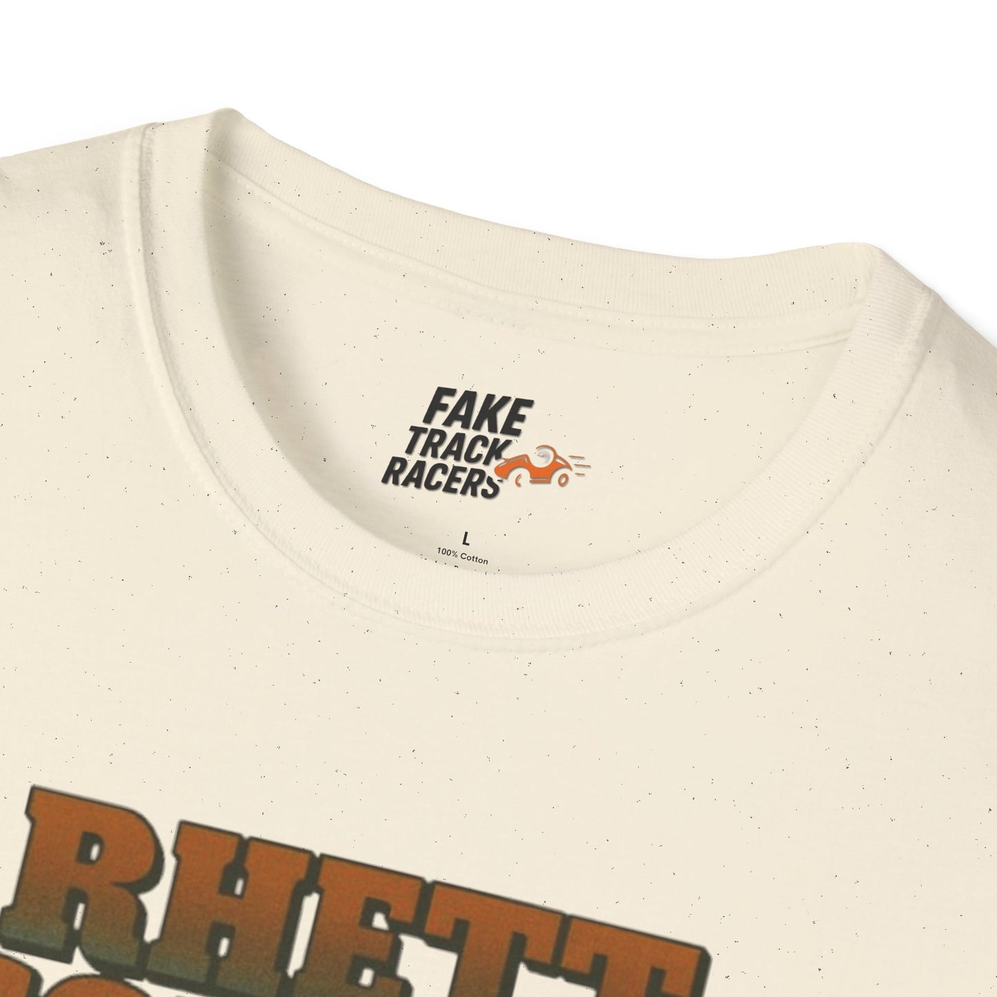Vintage 90s Racing Tee Shirt RHETT COWAN, Fake Track Racing Shirt