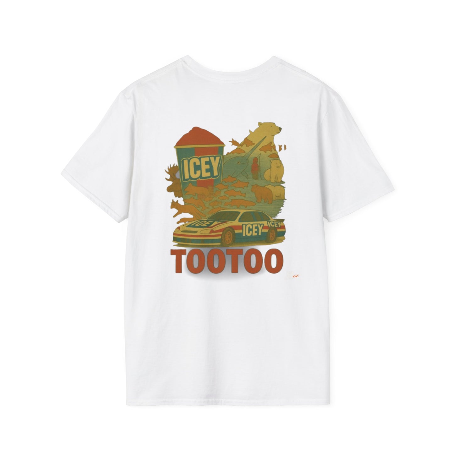Vintage Style 90s Racing Tee Shirt BRANDON TOOTOO Alaska Fake Track Racers