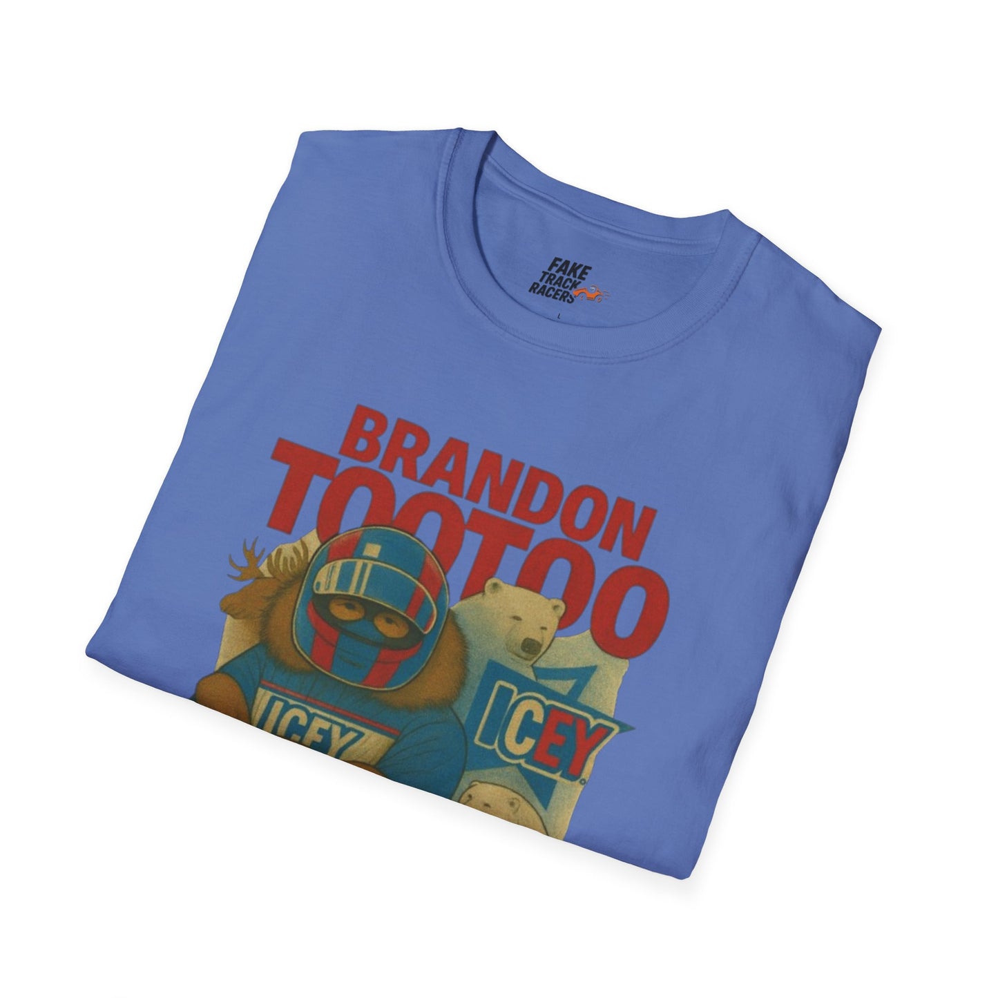 Vintage Style 90s Racing Tee Shirt BRANDON TOOTOO Alaska Fake Track Racers