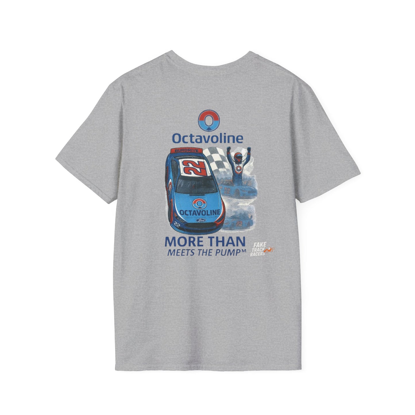 Vintage Style 90s Racing Tee Shirt SPARKY FRANKLIN OCTAVOLINE Fake Track Racers