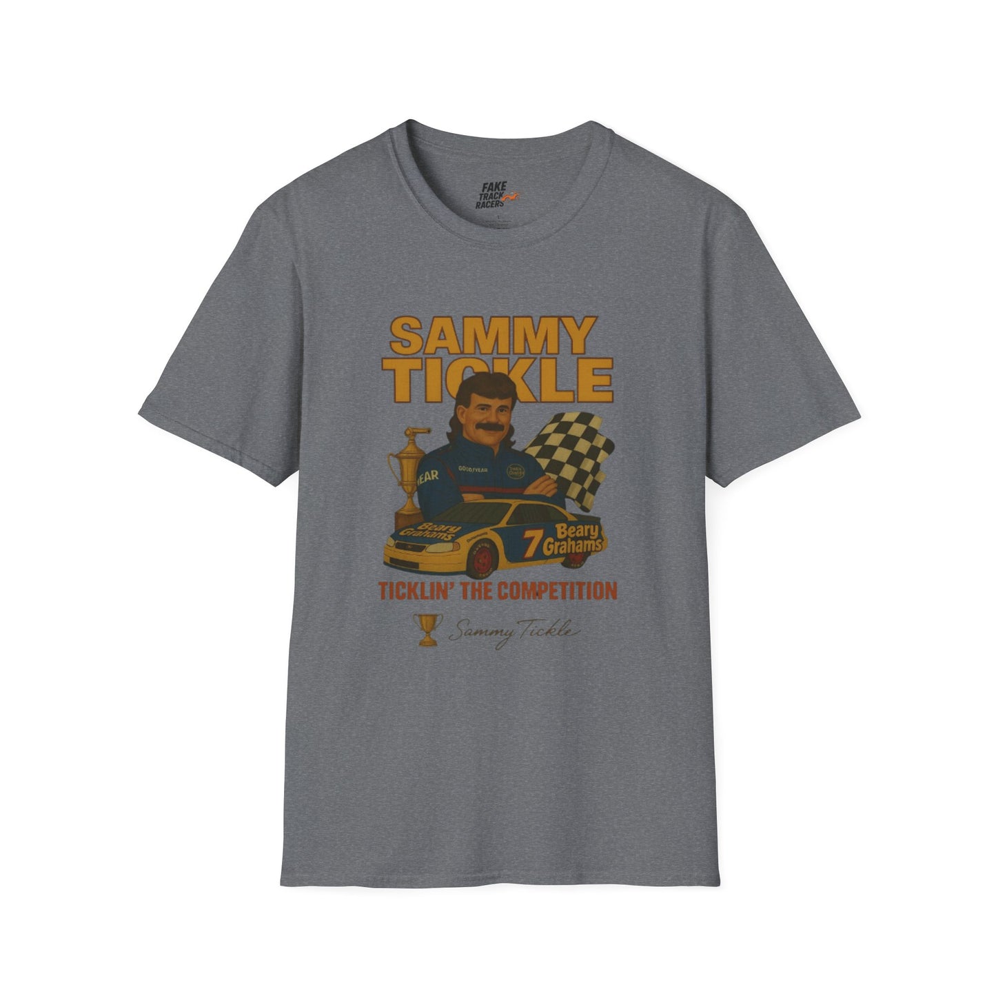 Vintage Style Racing Tee Shirt SAMMY TICKLE, 1988 Champion Shirt Fake Track Racers