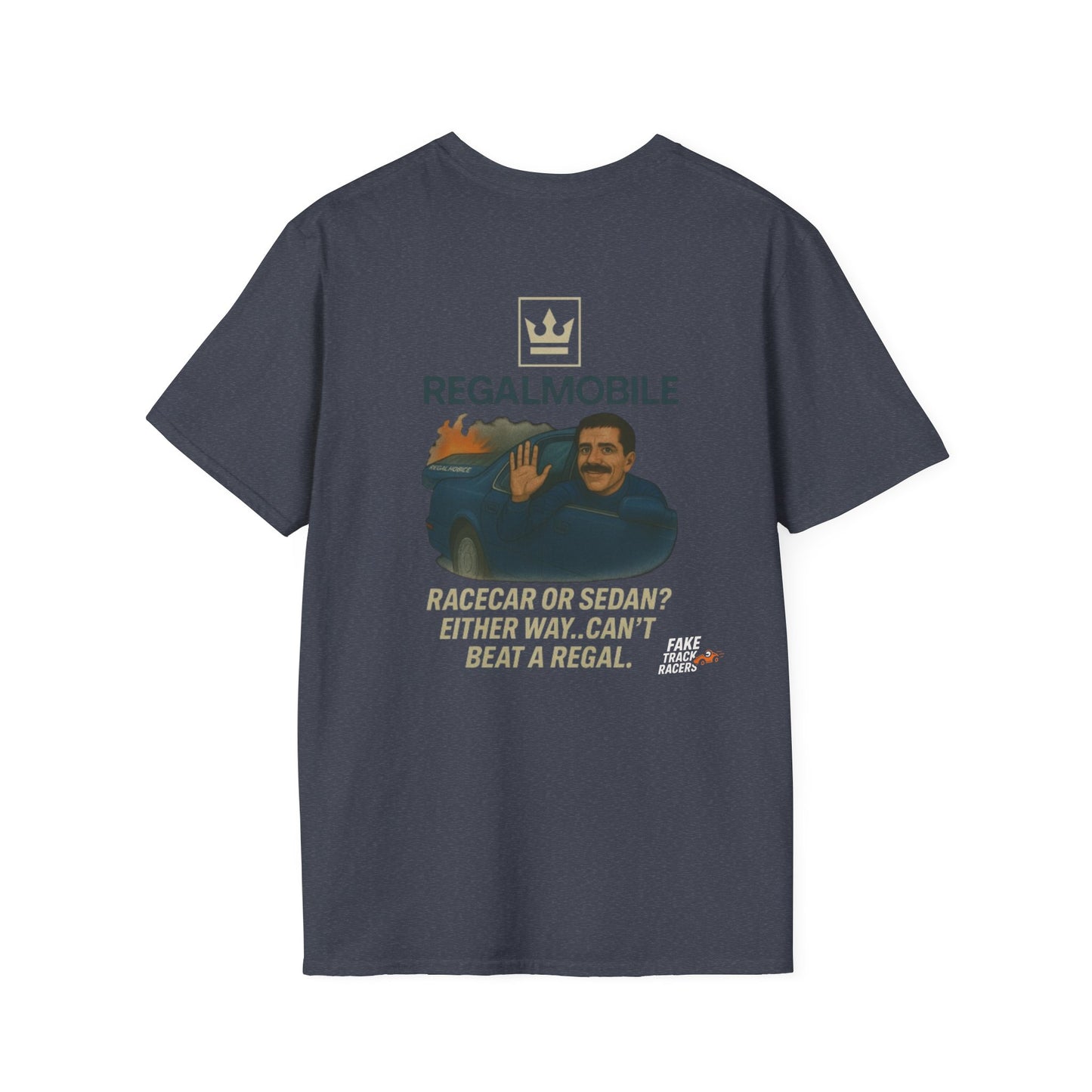 Vintage Style 90s Racing Tee Shirt TEDDY BRADSHAW Regal Fake Track Racers