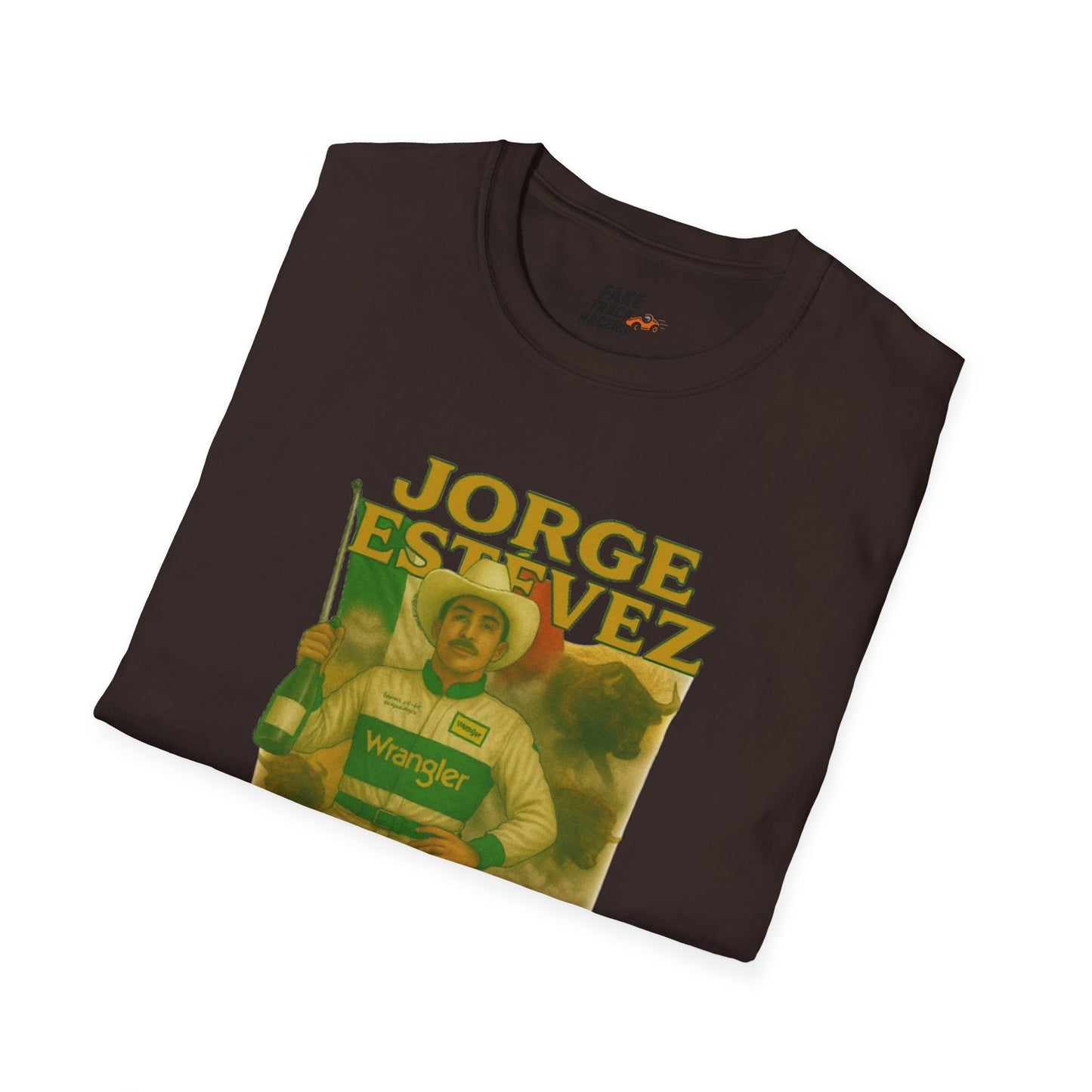 Vintage Style 90s Racing Tee Shirt JORGE ESTEVEZ Cerveza Champ Fake Track Racers