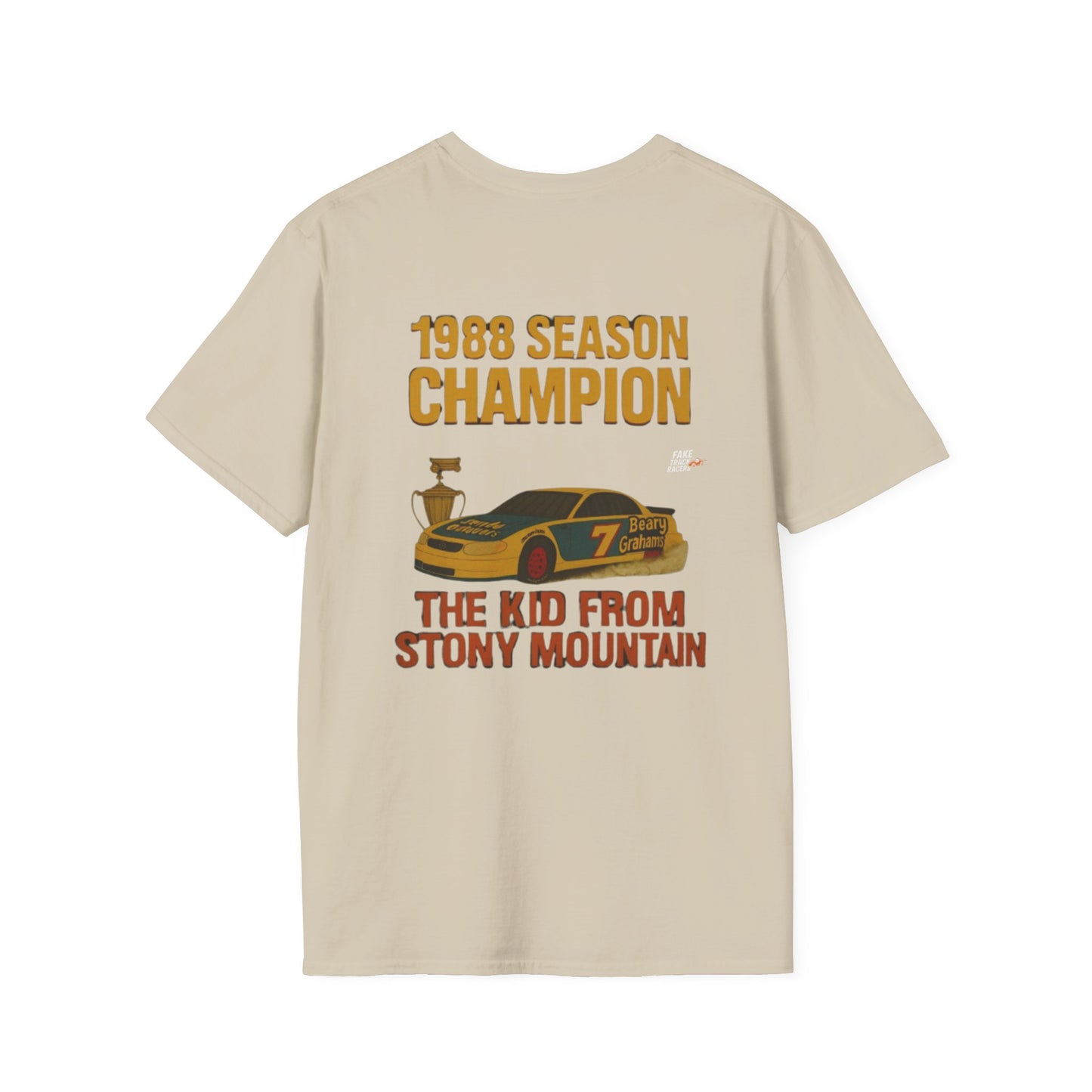 Vintage Style Racing Tee Shirt SAMMY TICKLE, 1988 Champion Shirt Fake Track Racers