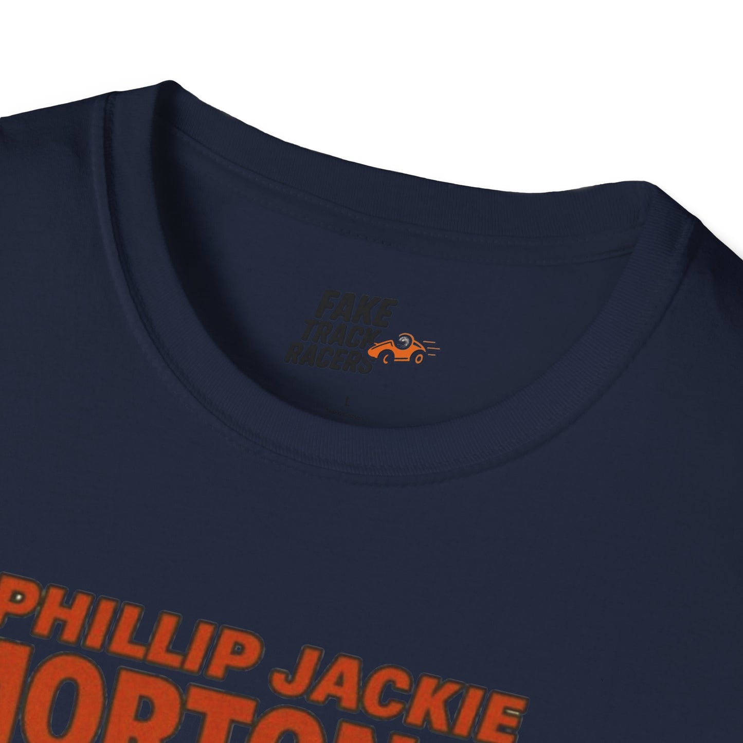 Vintage Style 90s Racing Tee Shirt PHILLIP JACKIE MORTON JR PW Fake Track Racers