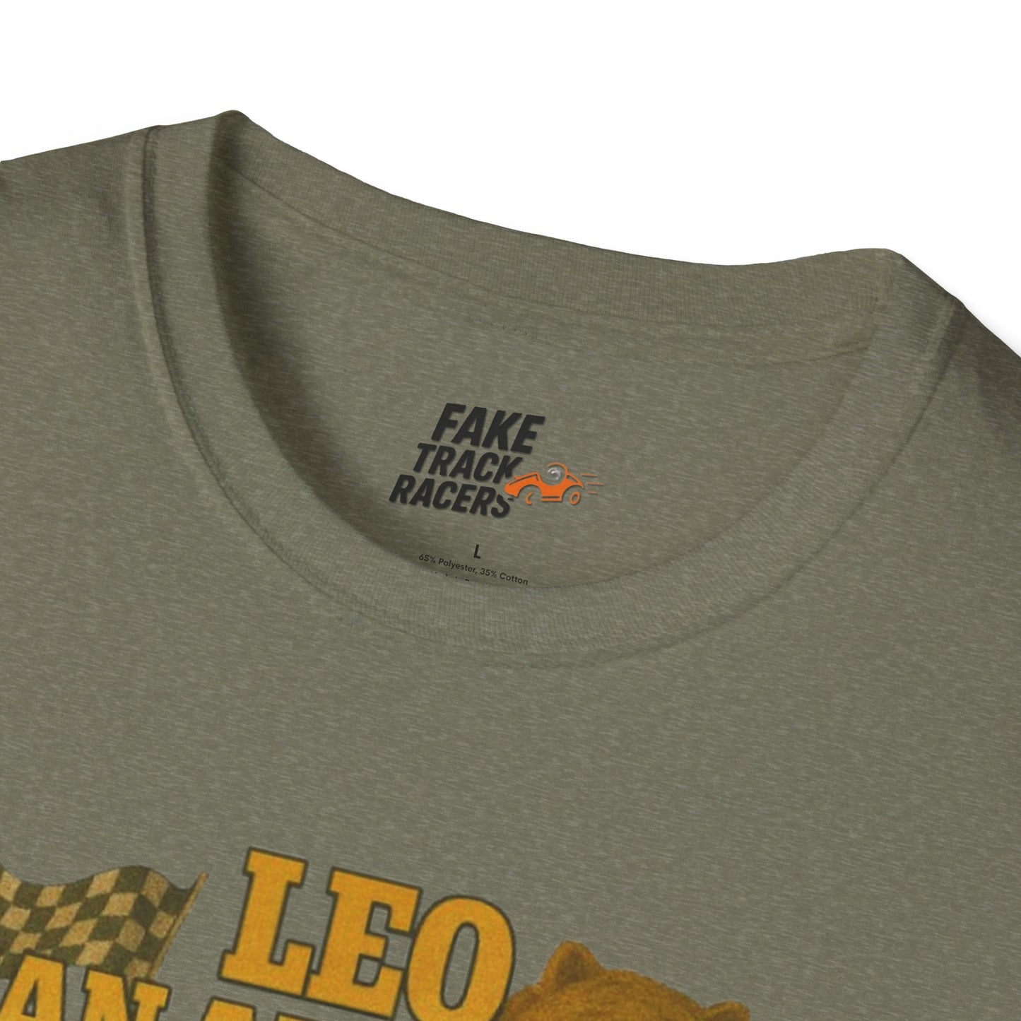 Vintage Style 90s Racing Tee Shirt LEO SAN ANTONIO Grizzly Shirt Fake Track Racers