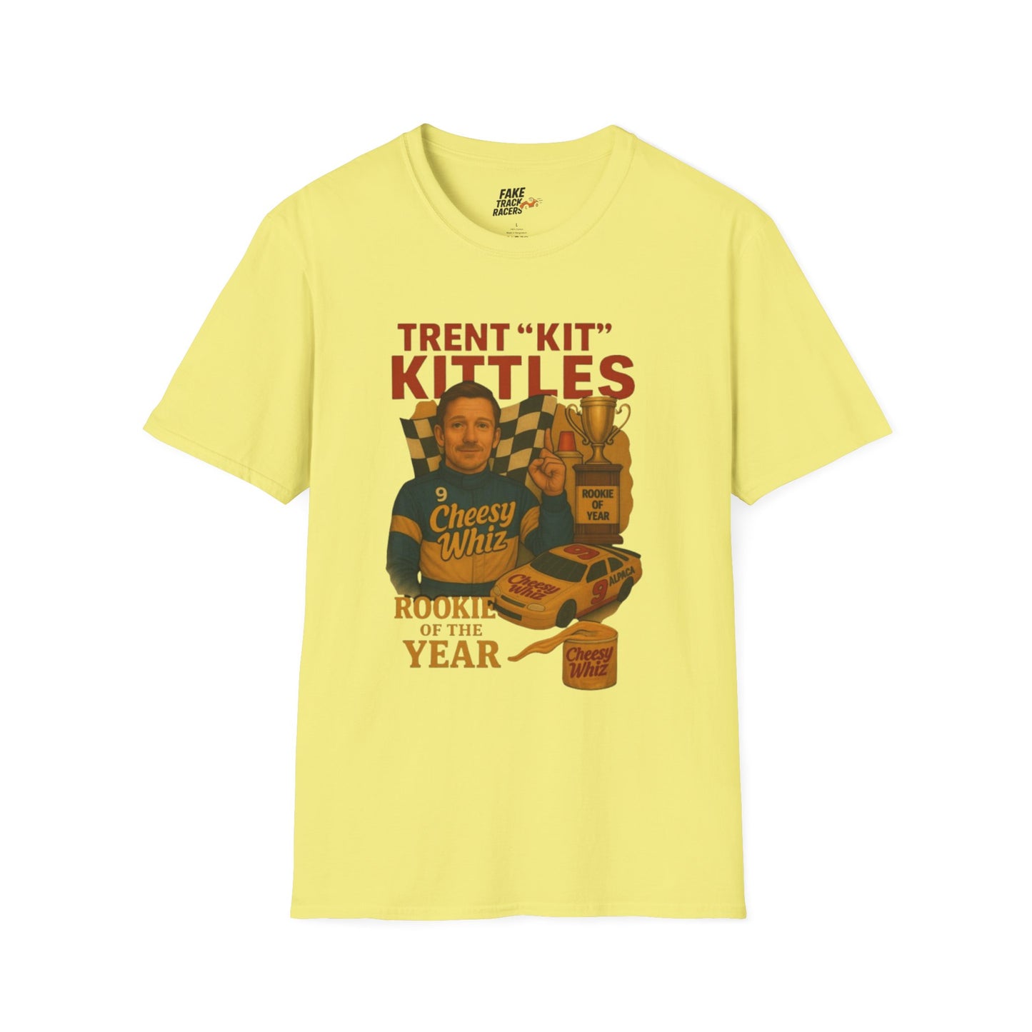 Vintage Style 90s Racing Tee Shirt TRENT KITTLES ROY Fake Track Racers
