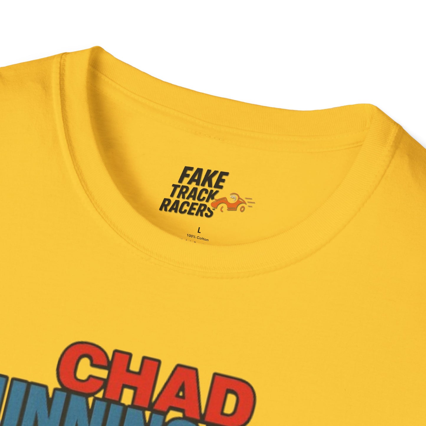 Vintage Style 90s Racing Tee Shirt CHAD CUNNINGHAM Showbiz Fake Track Racers