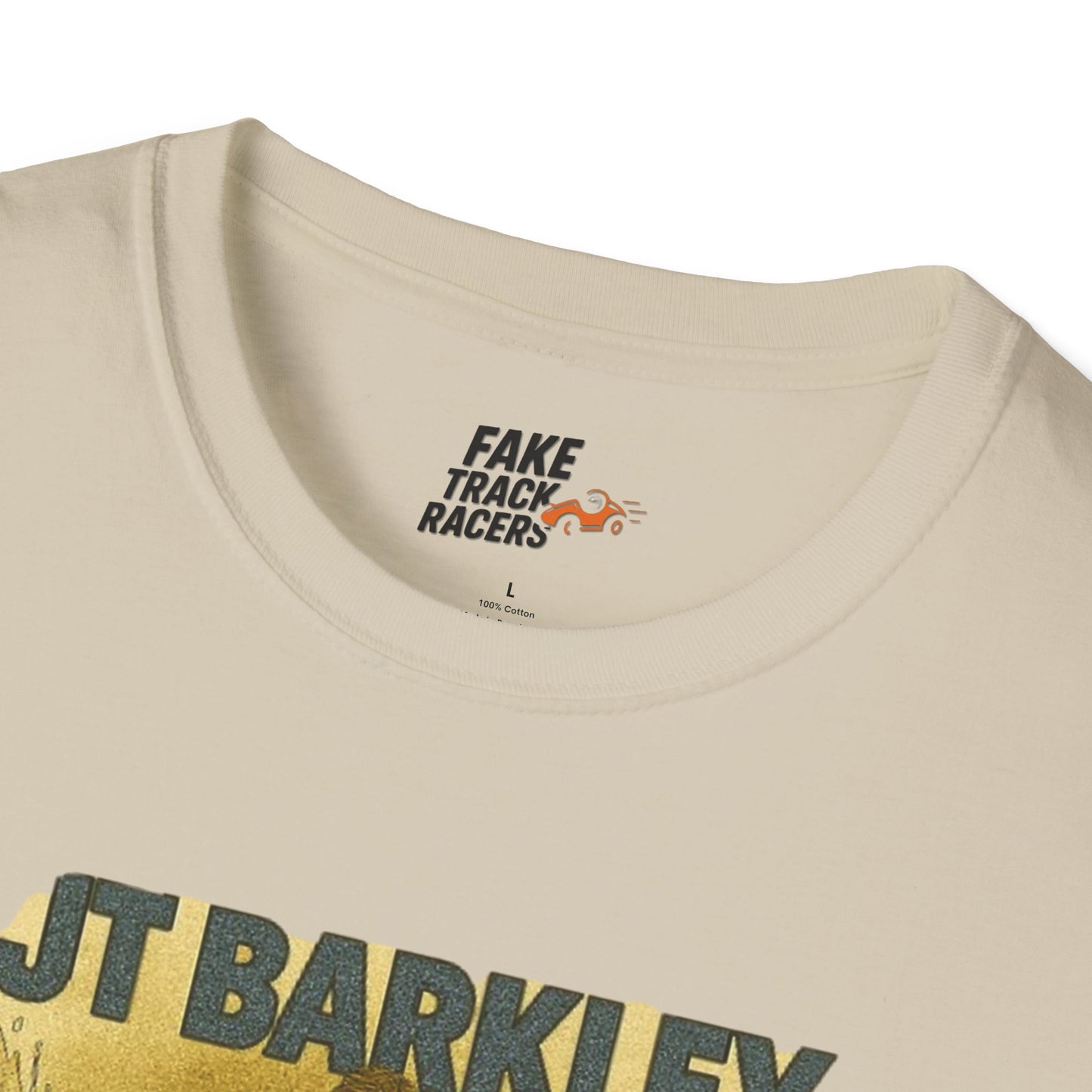 Vintage Style 90s Racing Tee Shirt JT BARKLEY Champion Shirt Fake Track Racers