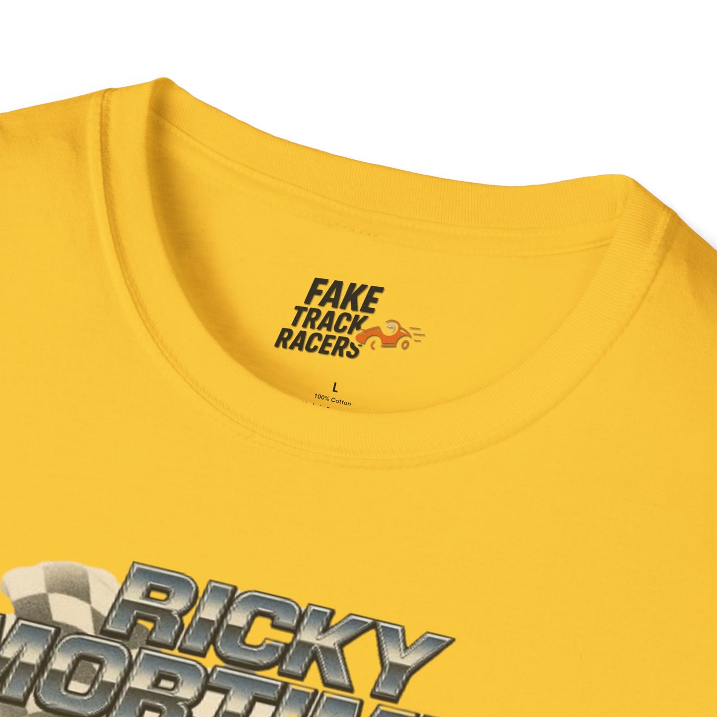 Vintage Style 90s Racing Tee Shirt RICKY MORTIMER PHOON Fake Track Racers