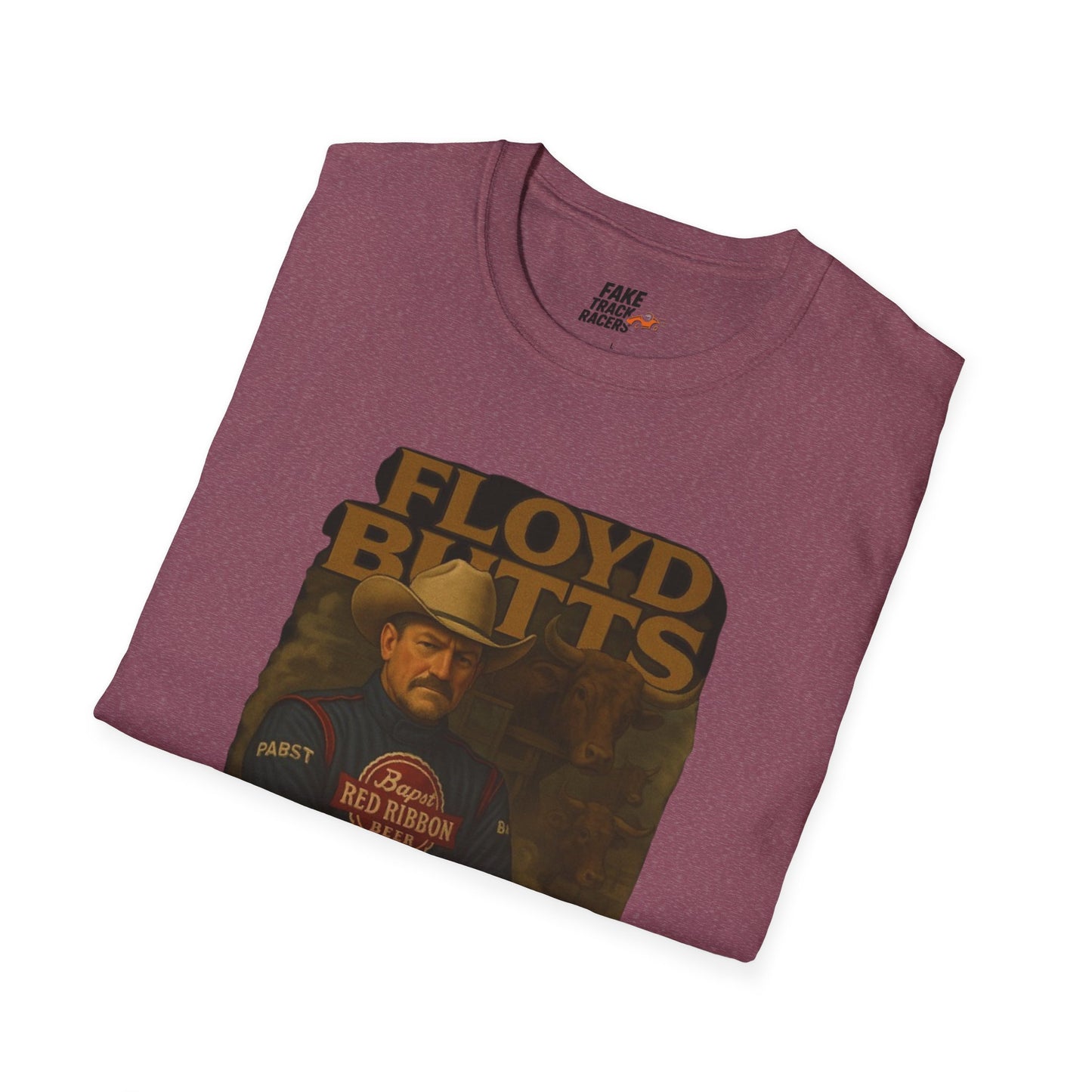 Vintage Style 90s Racing Tee Shirt FLOYD BUTTS Bapst Fake Track Racers