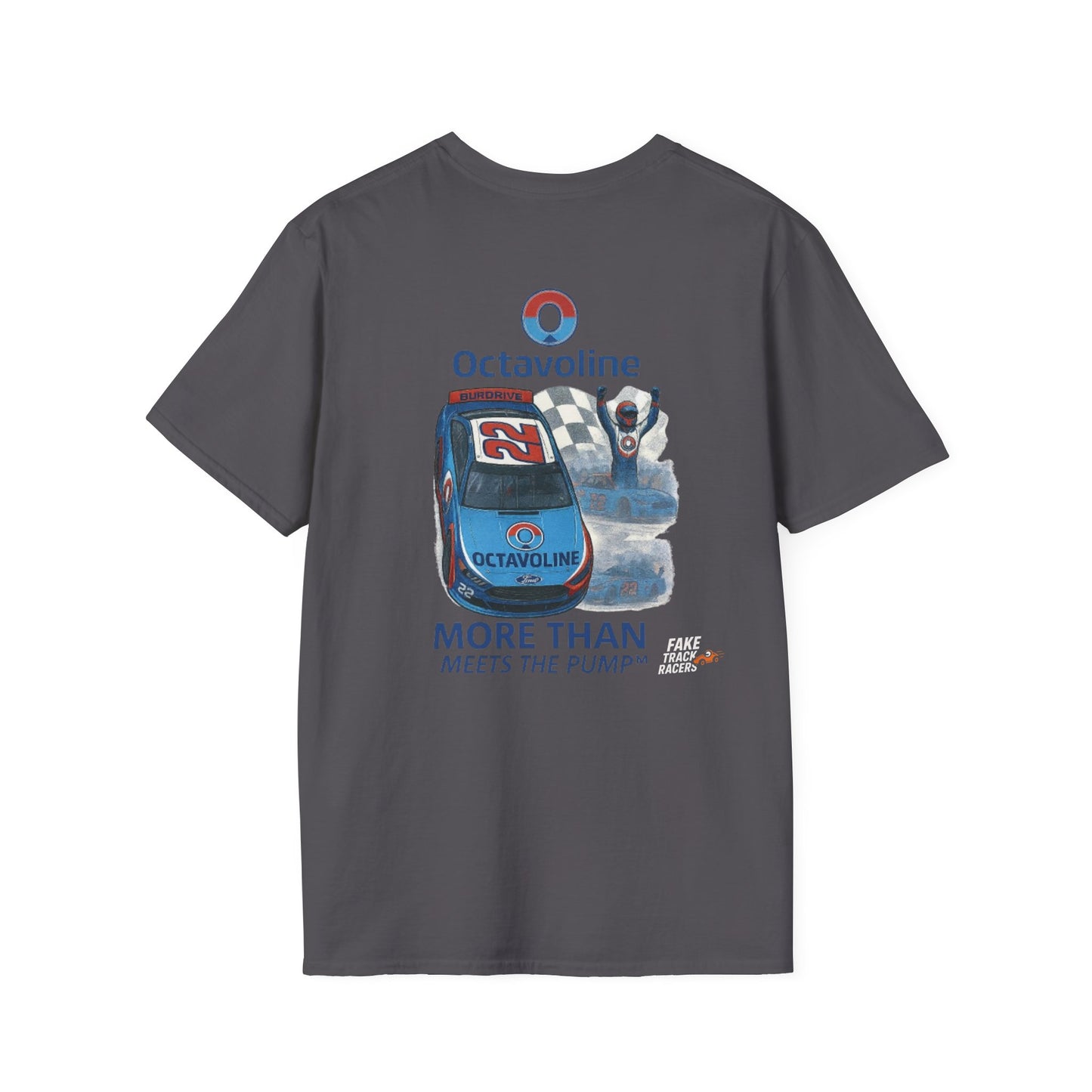 Vintage Style 90s Racing Tee Shirt SPARKY FRANKLIN OCTAVOLINE Fake Track Racers